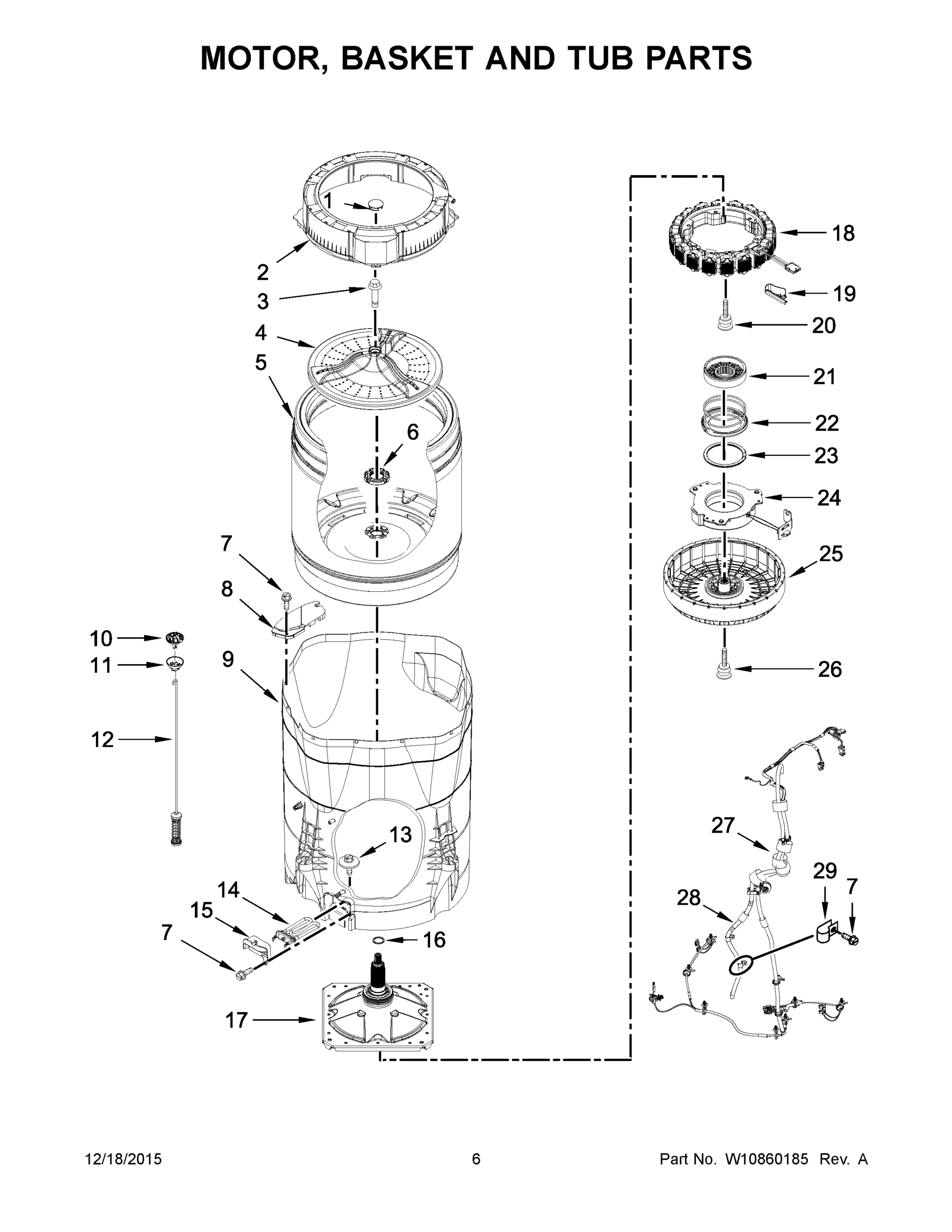 04 - MOTOR, BASKET AND TUB PARTS