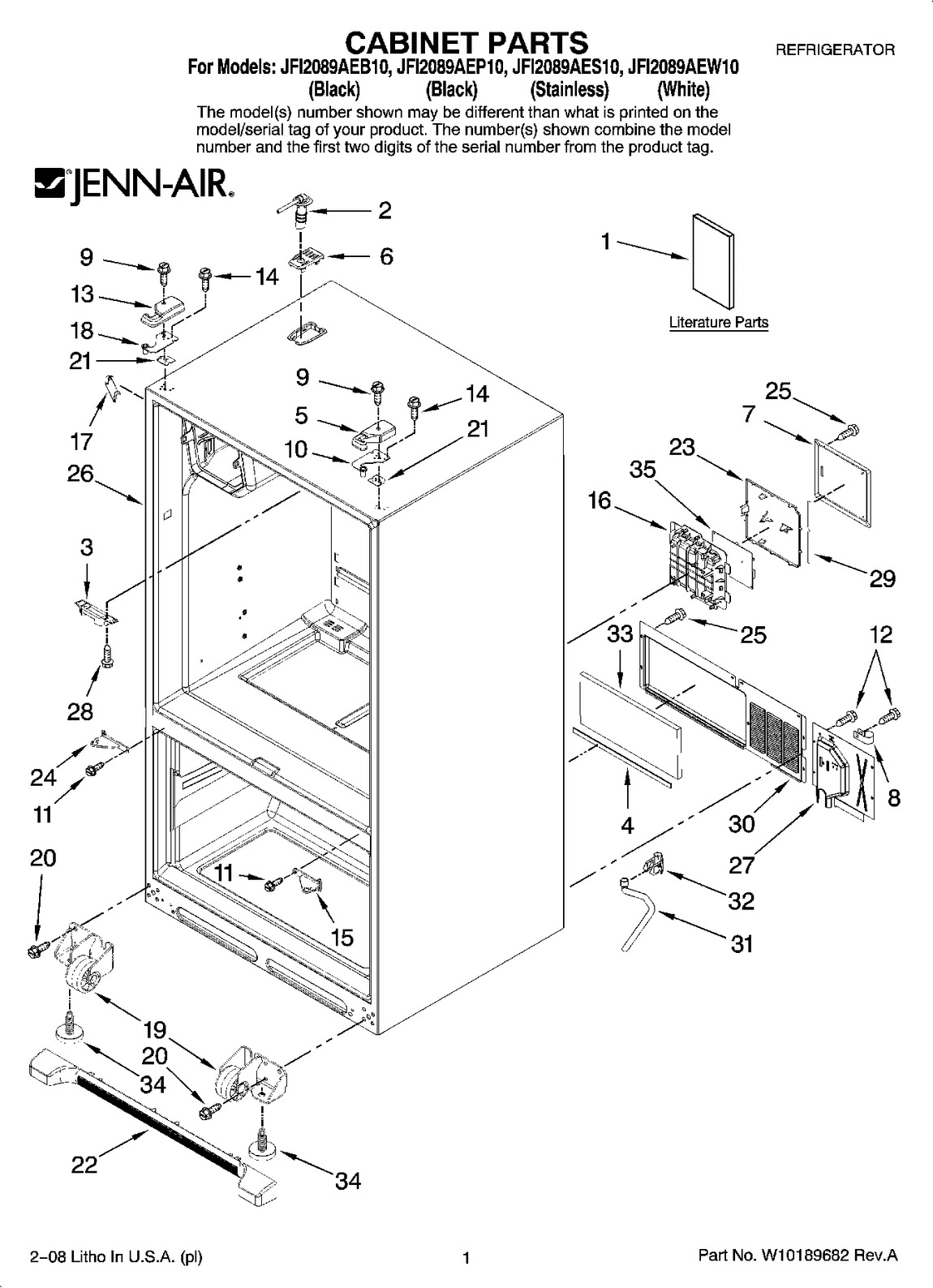 01 - CABINET PARTS