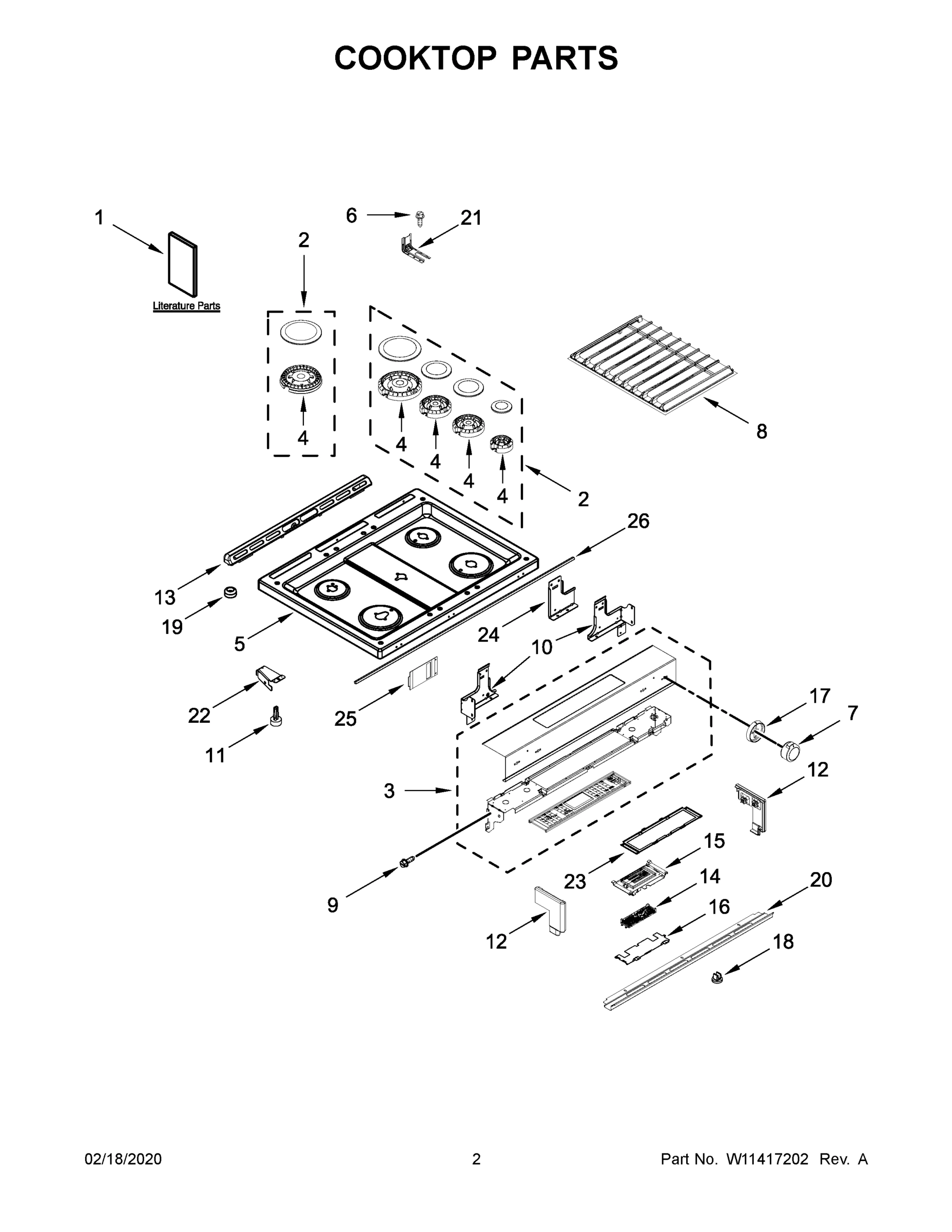 02 - COOKTOP PARTS
