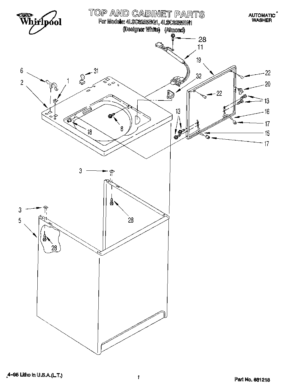 01 - TOP AND CABINET, LIT/OPTIONAL