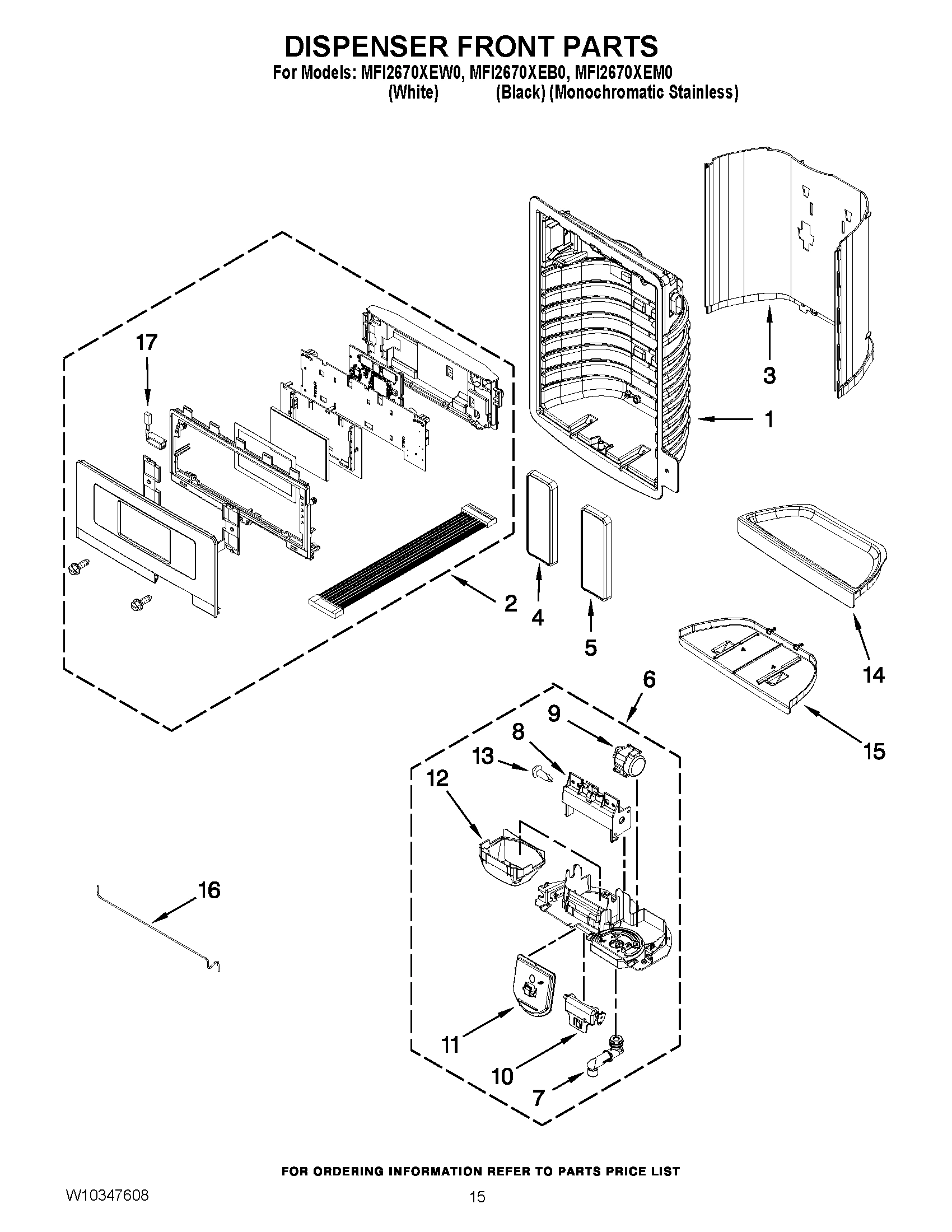 08 - DISPENSER FRONT PARTS