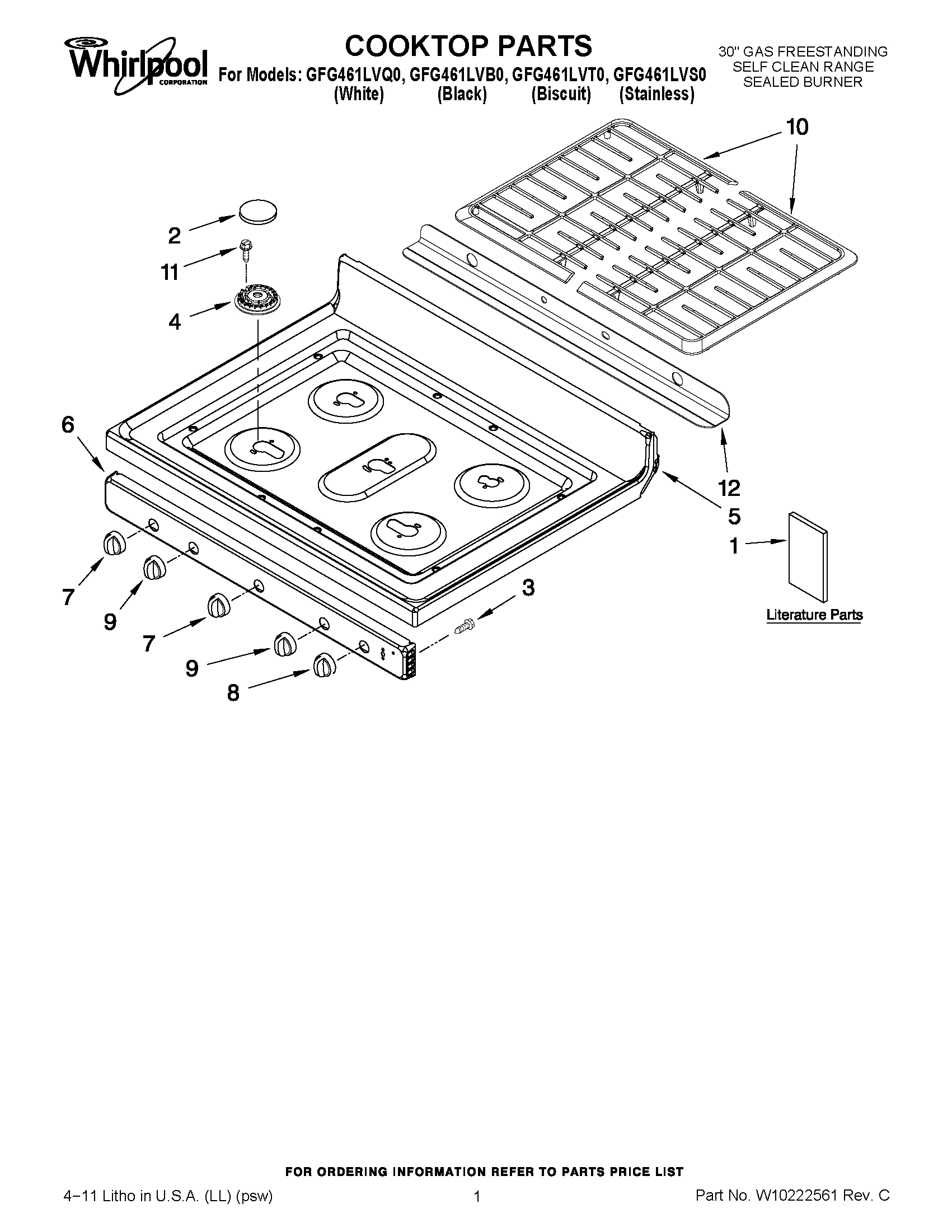 01 - COOKTOP PARTS