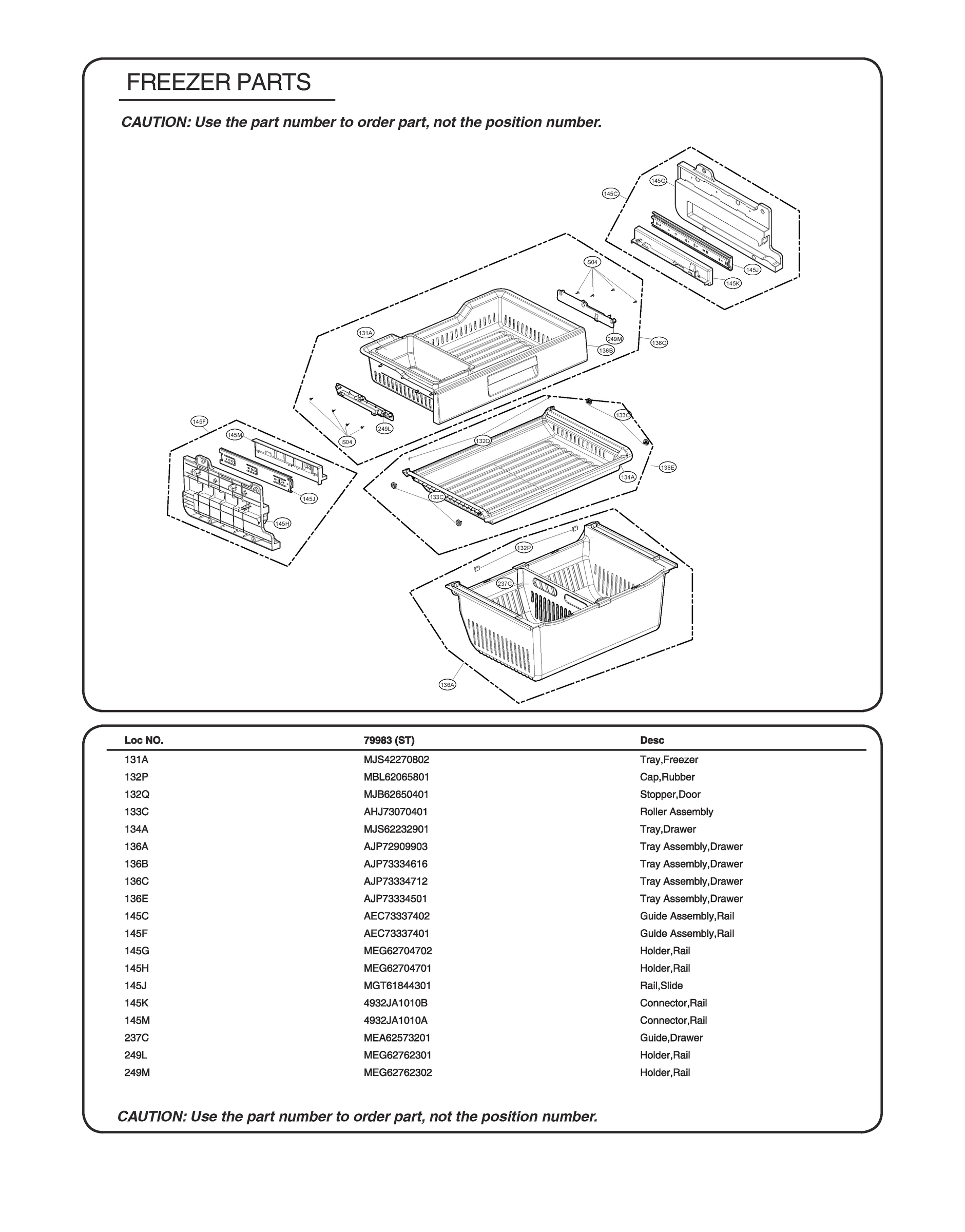 FREEZER PARTS