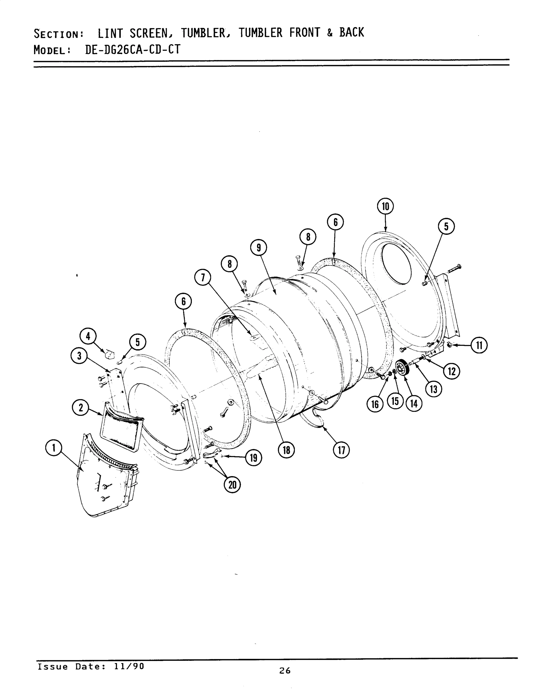 06 - LINT SCREEN, TUMBLER (FRONT & BACK)