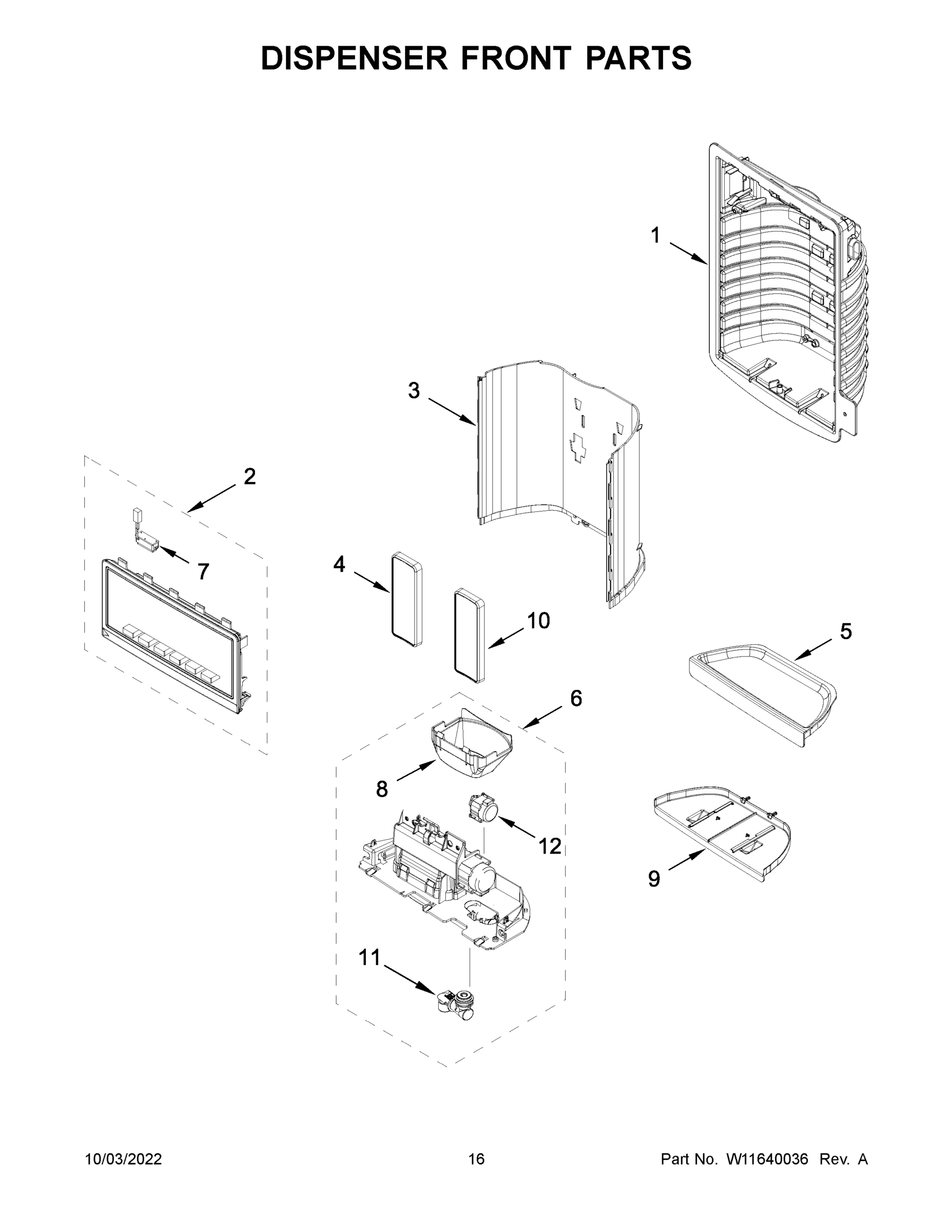 09 - DISPENSER FRONT PARTS