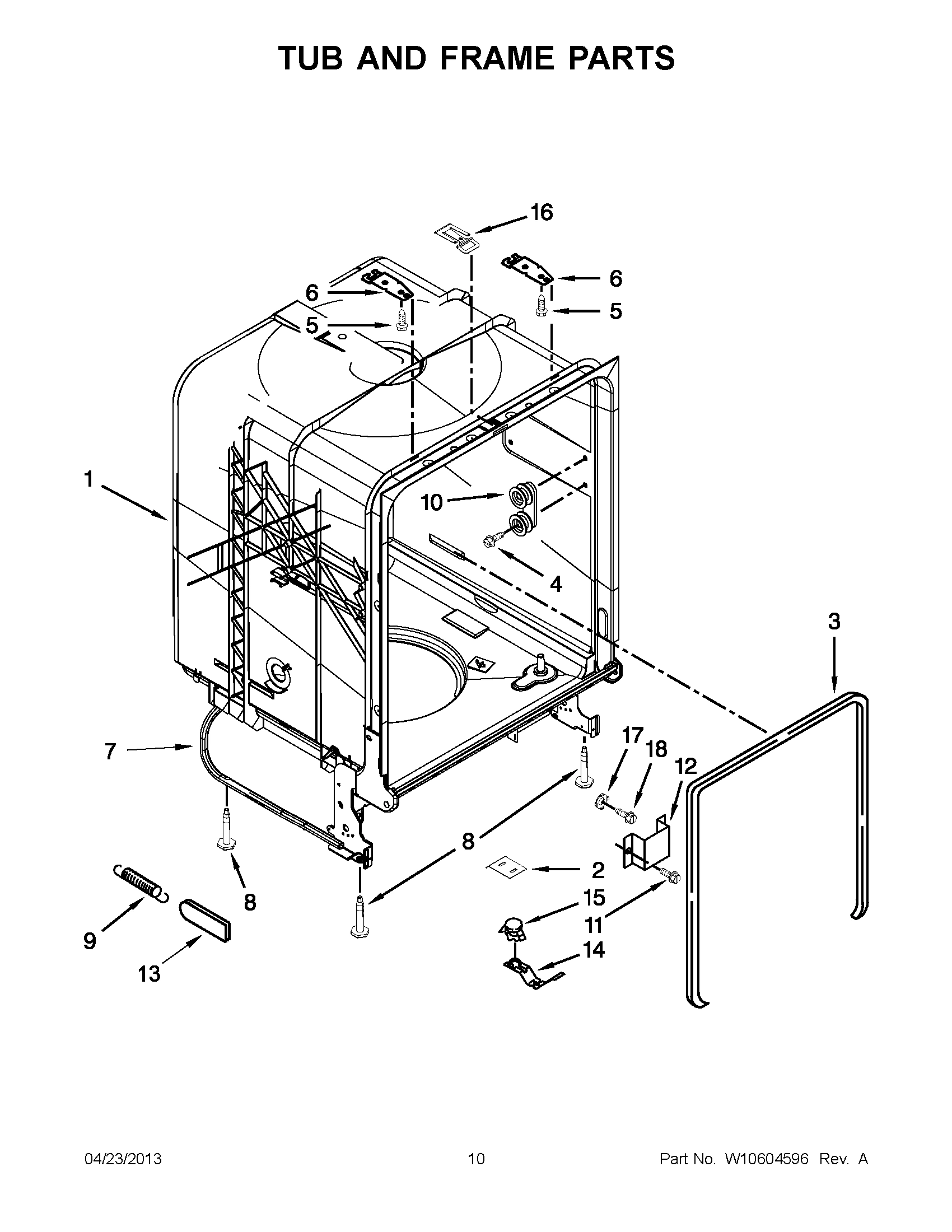 05 - TUB AND FRAME PARTS