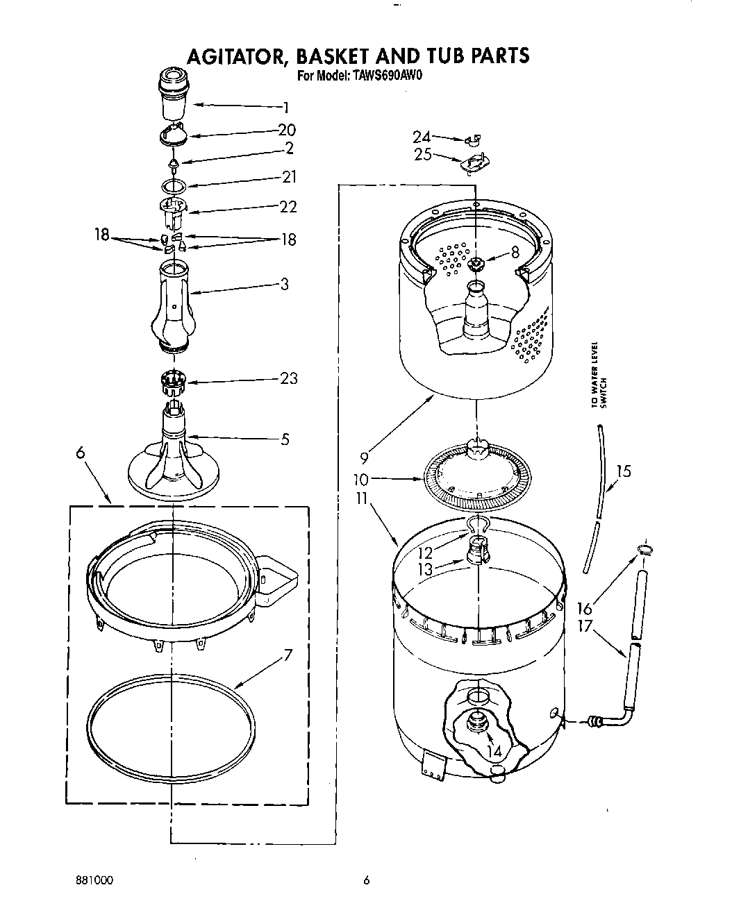 05 - AGITATOR, BASKET AND TUB