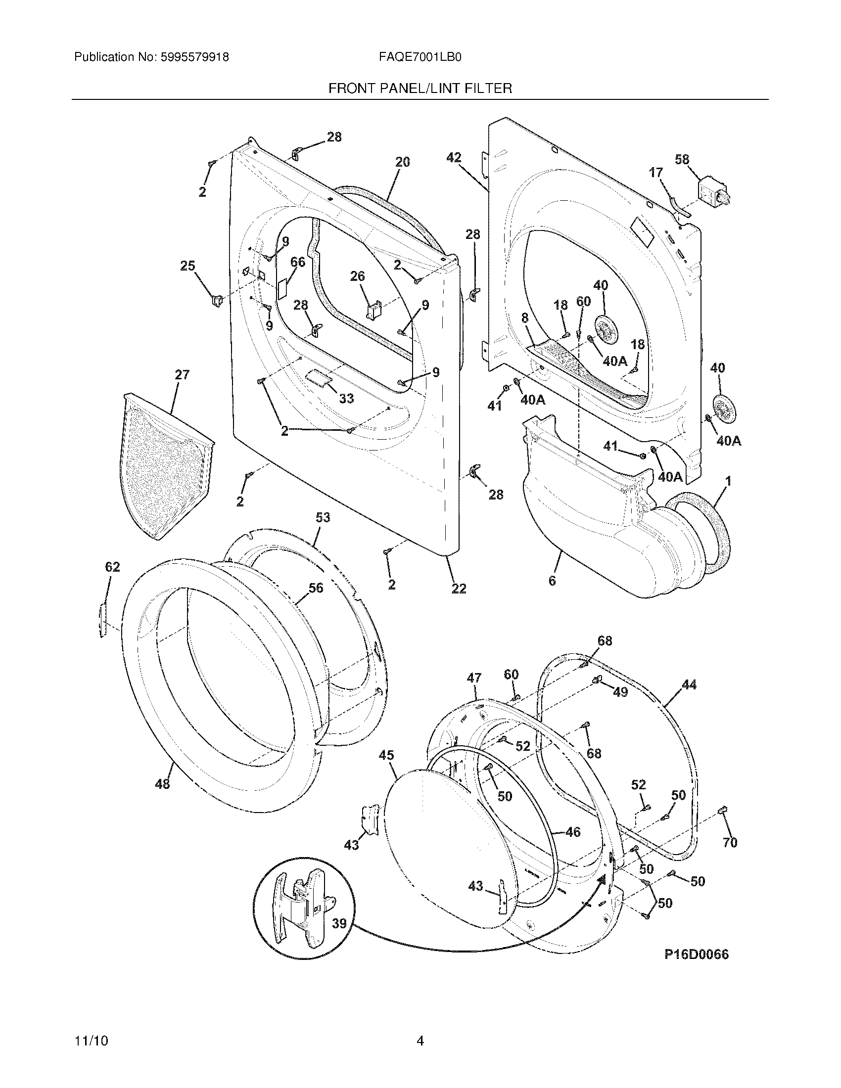 05 - FRONT PANEL/LINT FILTER