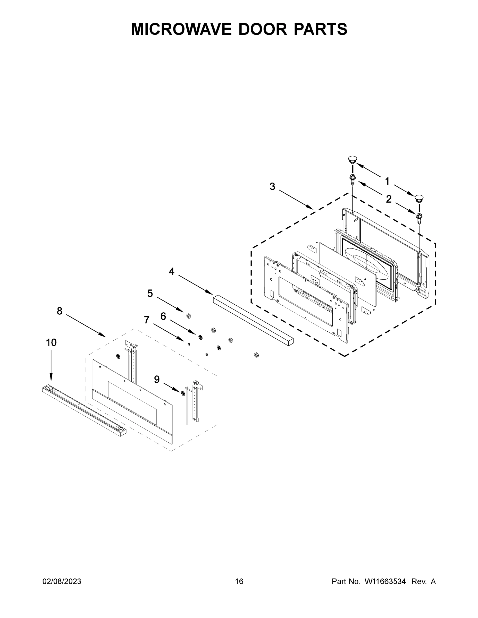 09 - MICROWAVE DOOR PARTS