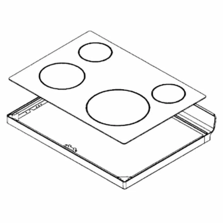 DG94-00735P Samsung NE59K331 Cooktop Frame As