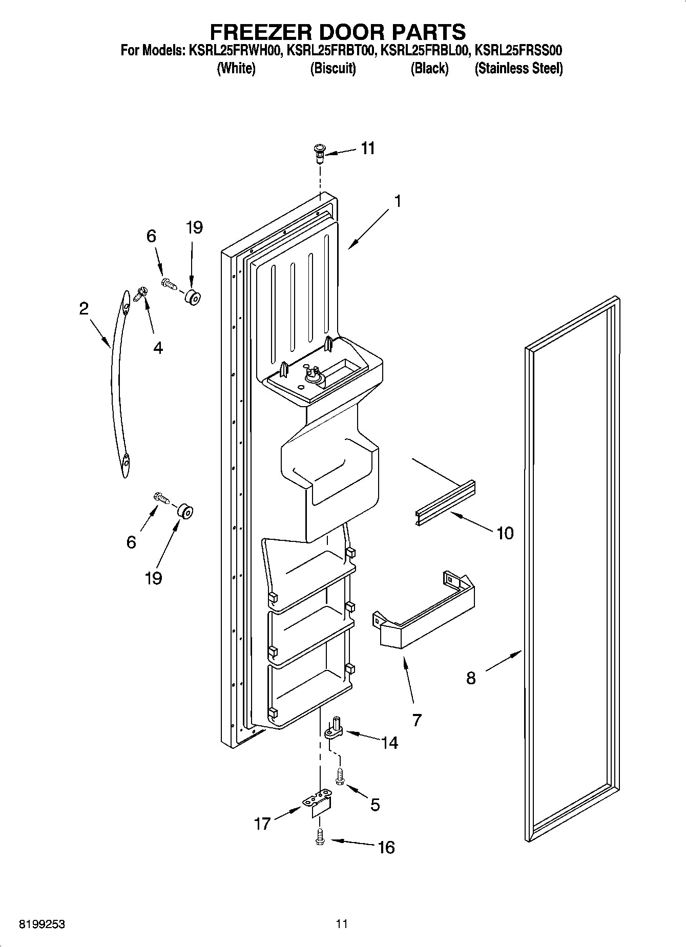 07 - FREEZER DOOR PARTS