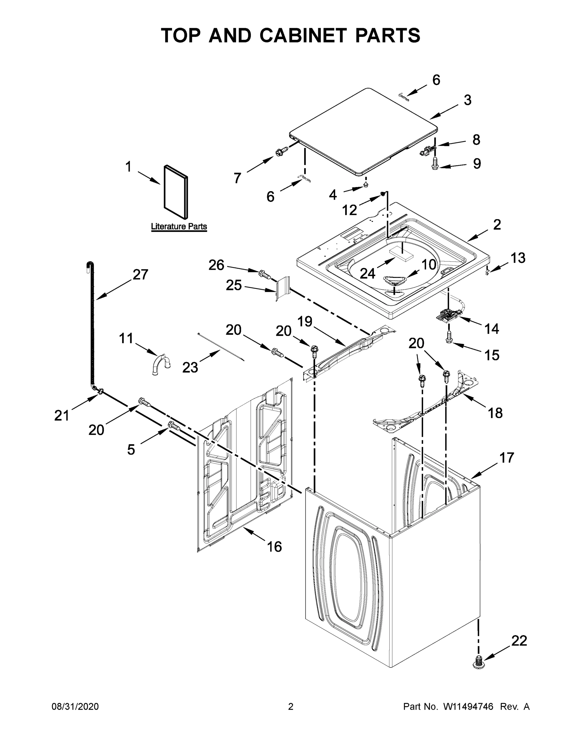 02 - TOP AND CABINET PARTS