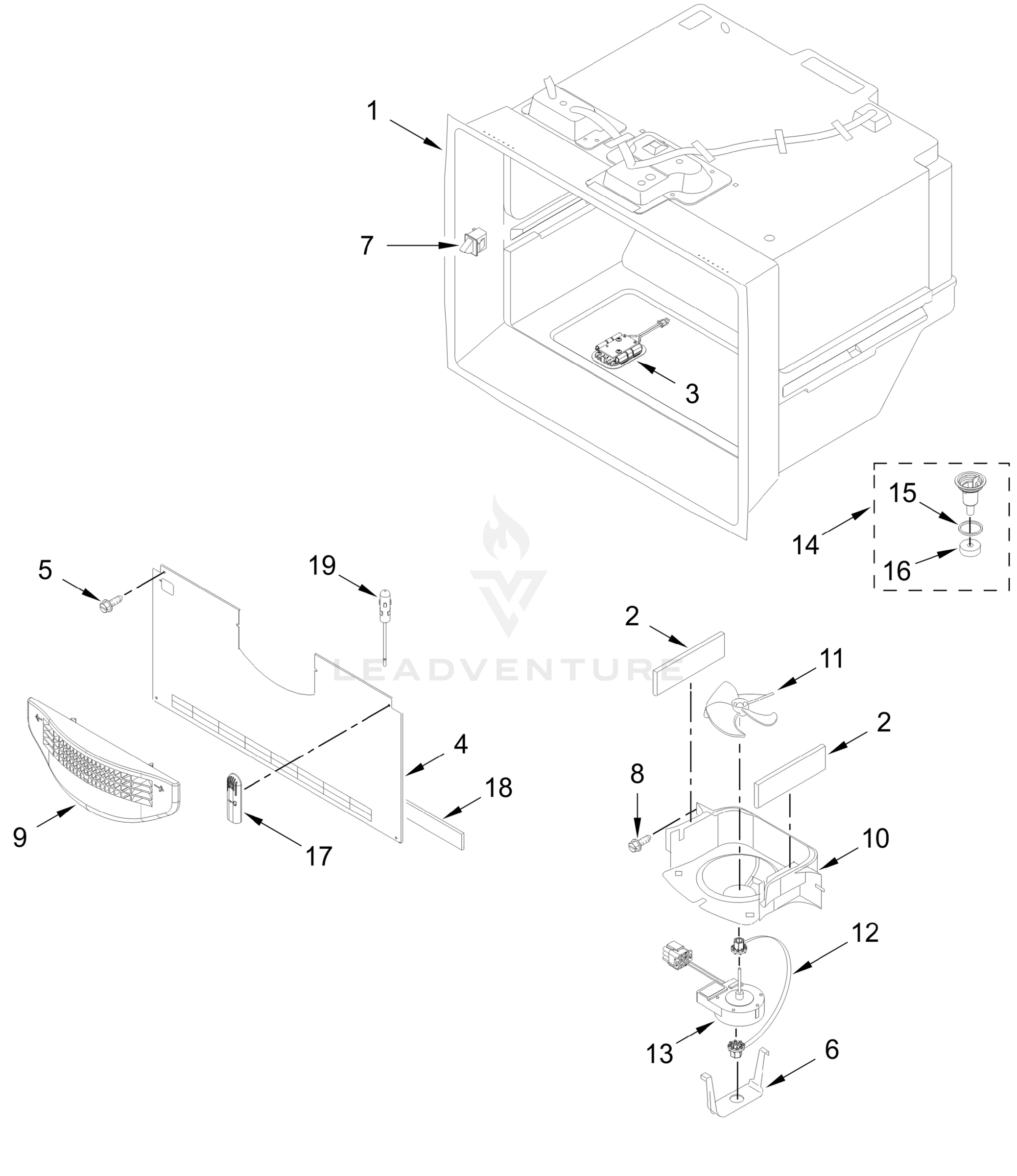 FREEZER LINER PARTS