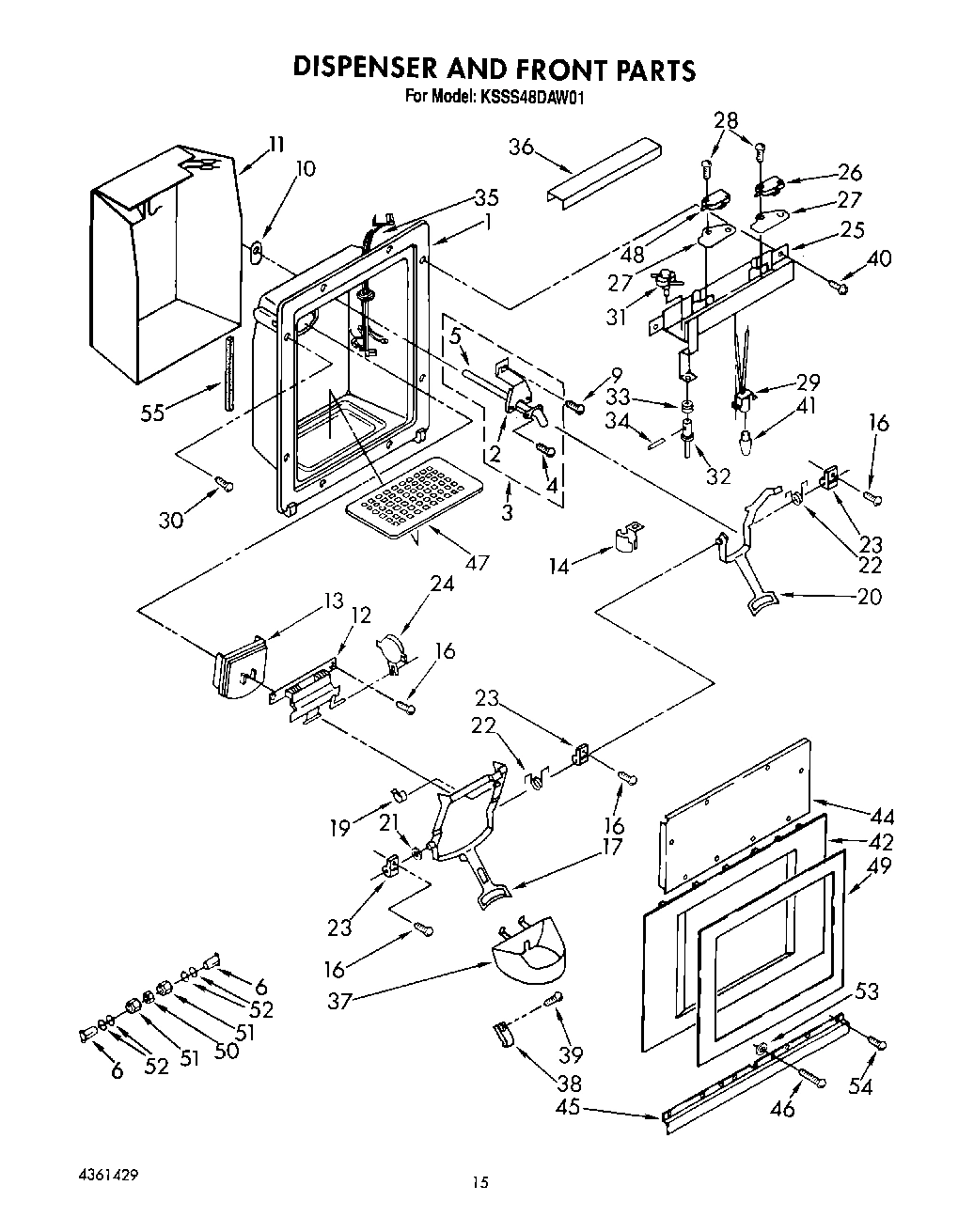 12 - DISPENSER AND FRONT