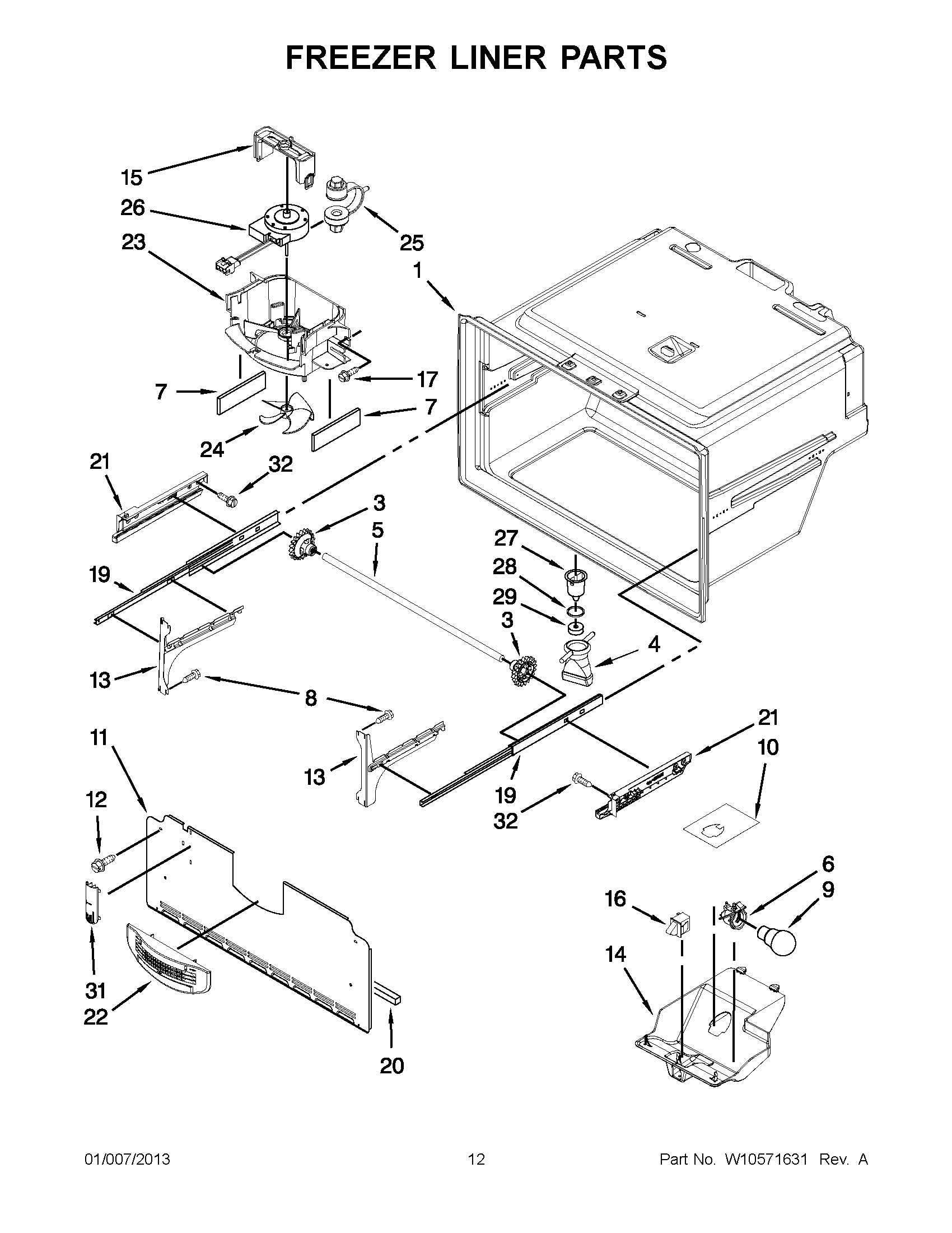 06 - FREEZER LINER PARTS