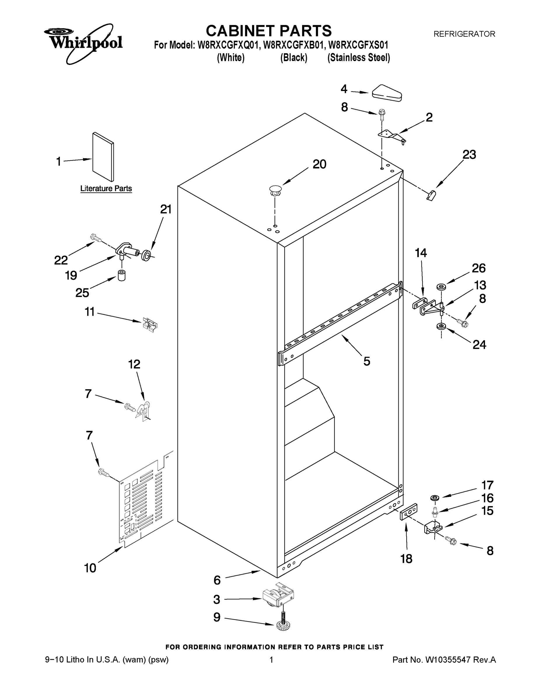 01 - CABINET PARTS
