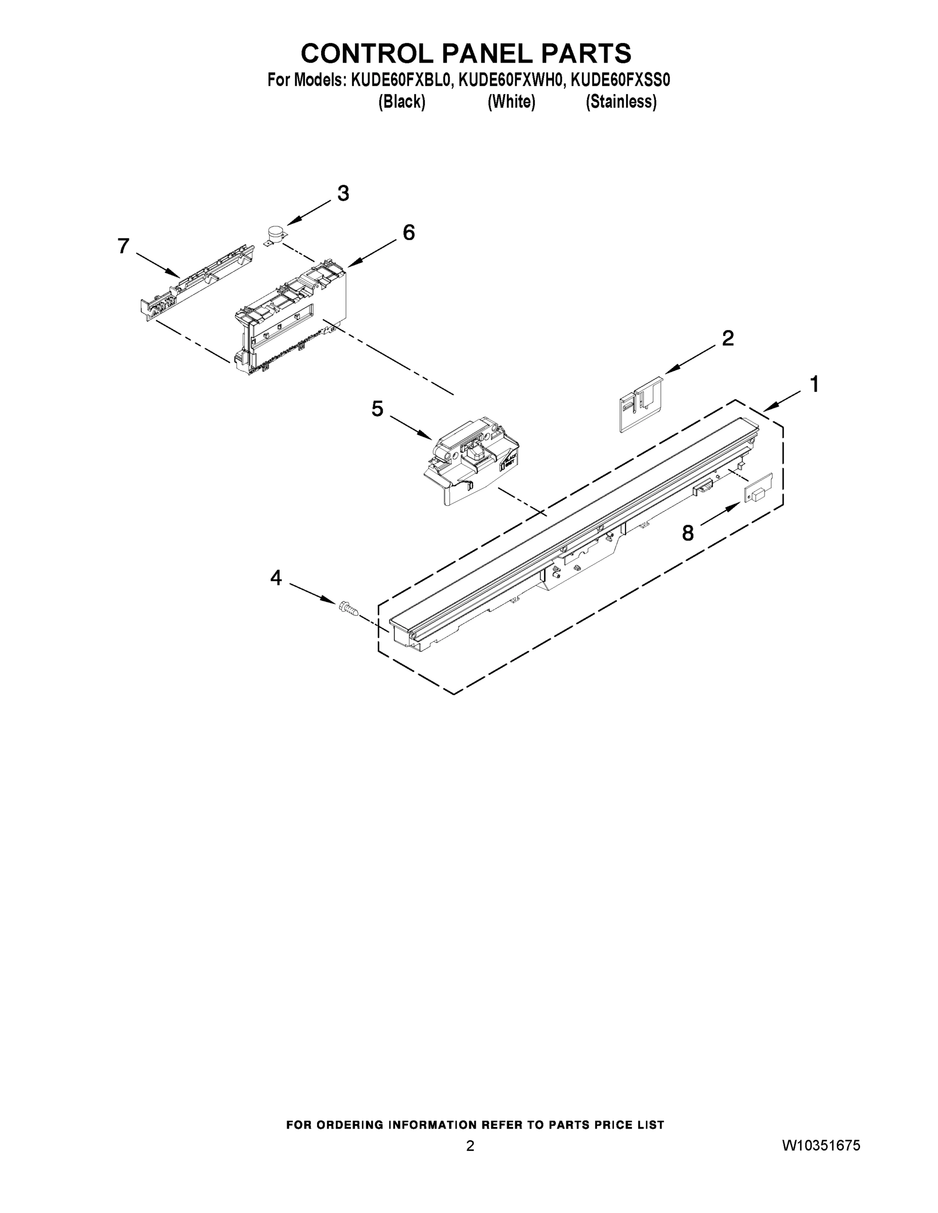02 - CONTROL PANEL AND LATCH PARTS