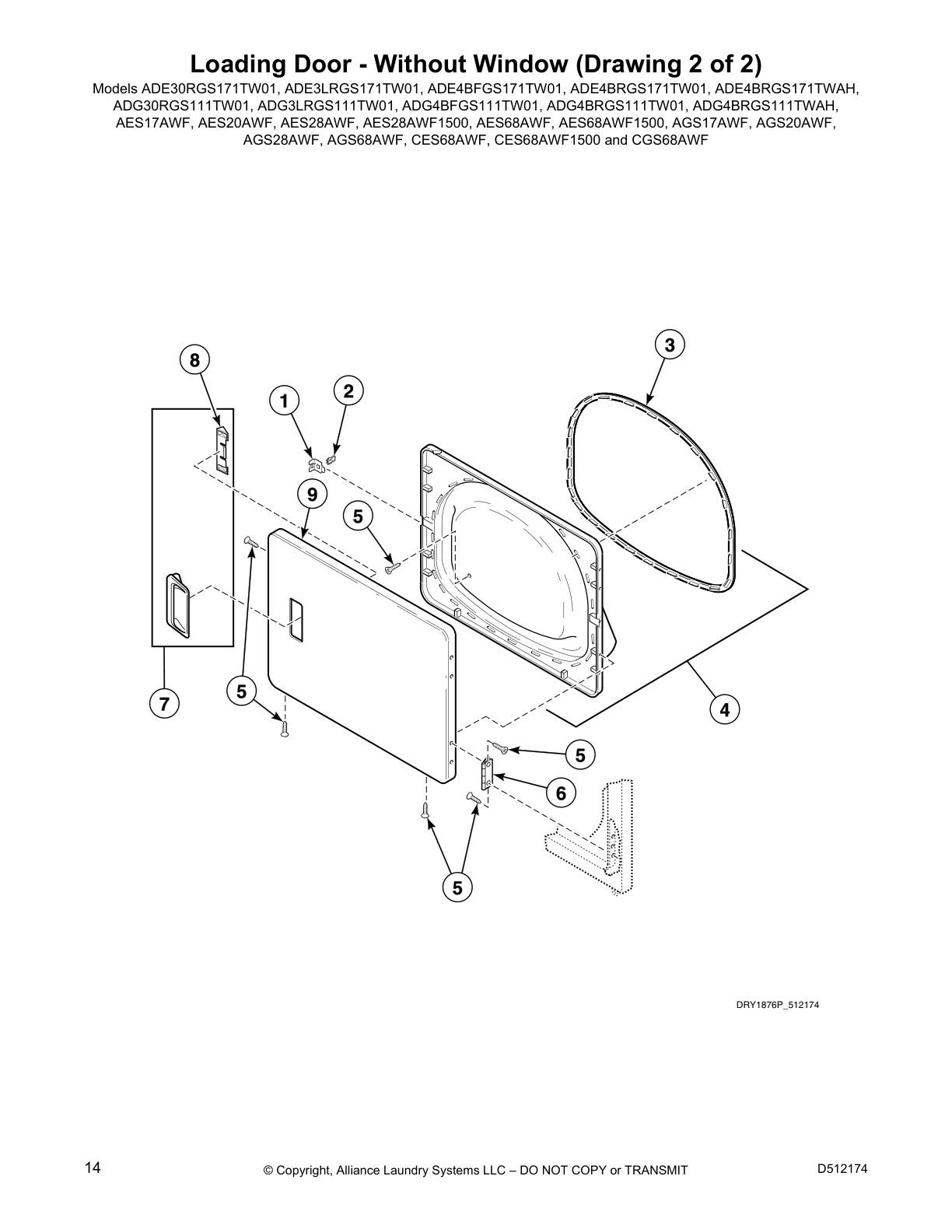 Loading Door - Without Window (Drawing 2 of 2)