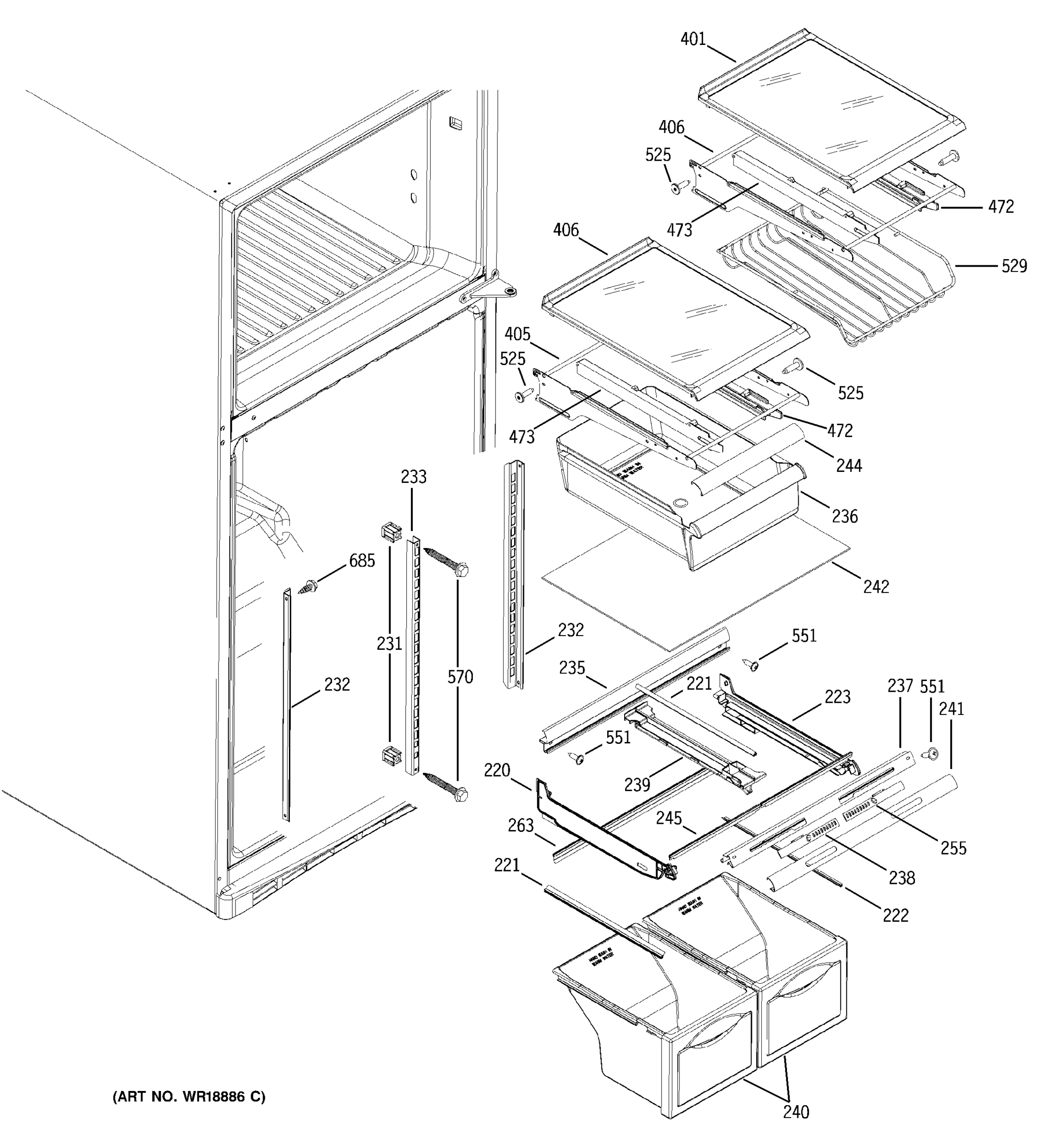 FRESH FOOD SHELVES