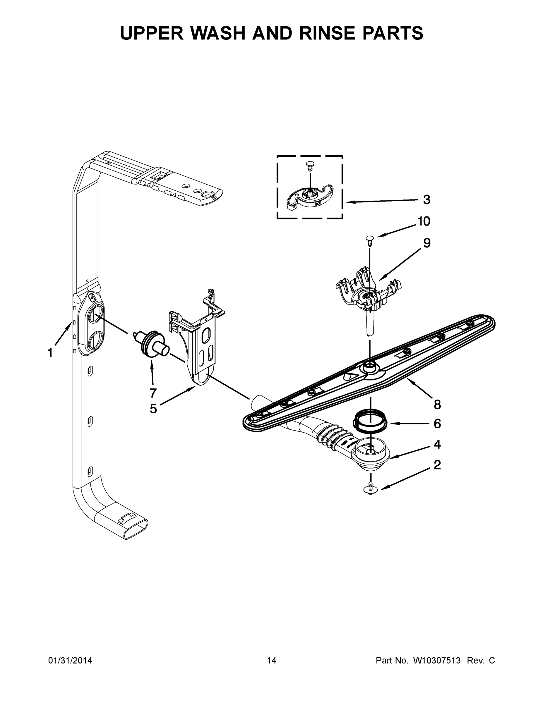 08 - UPPER WASH AND RINSE PARTS