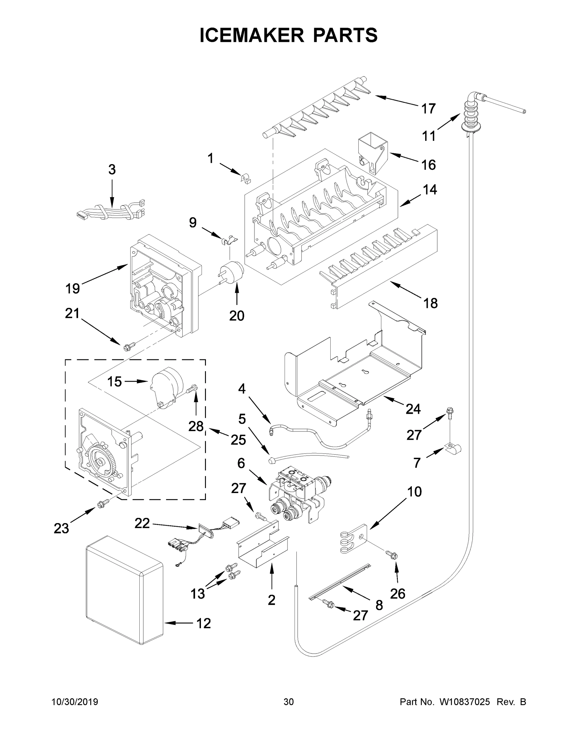 16 - ICEMAKER PARTS