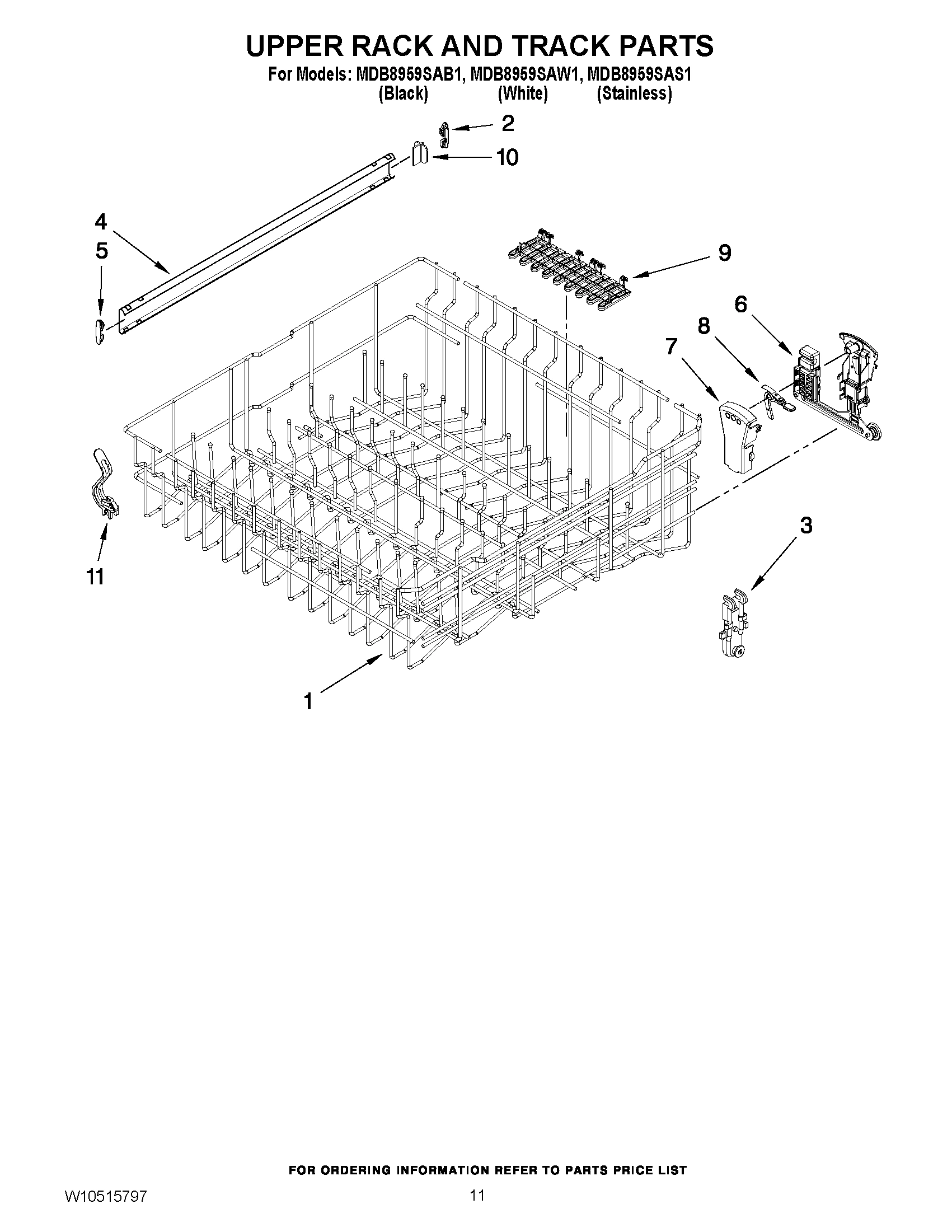 09 - UPPER RACK AND TRACK PARTS