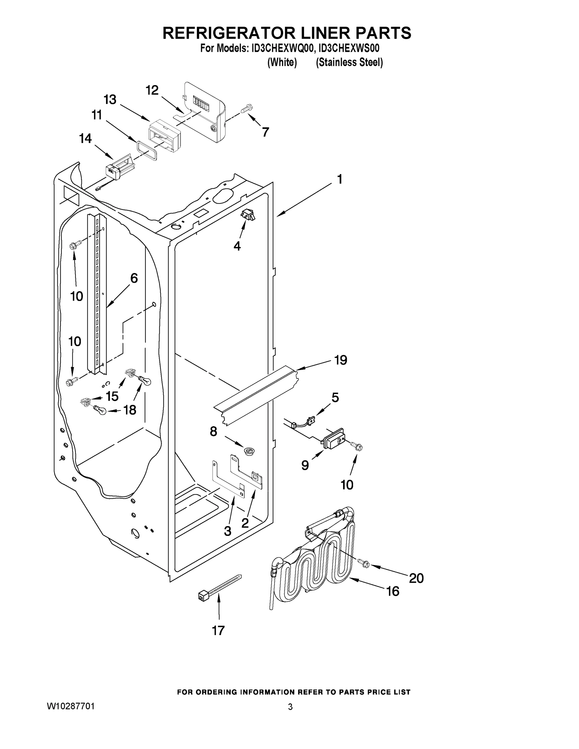 02 - REFRIGERATOR LINER PARTS