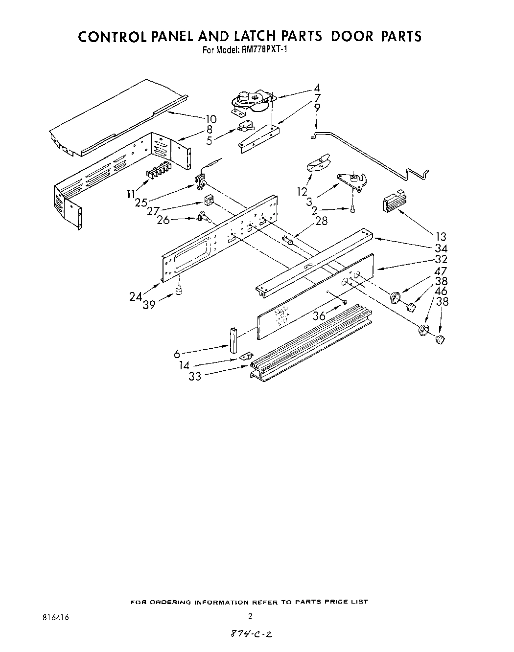 02 - CONTROL PANEL AND LATCH, DOOR