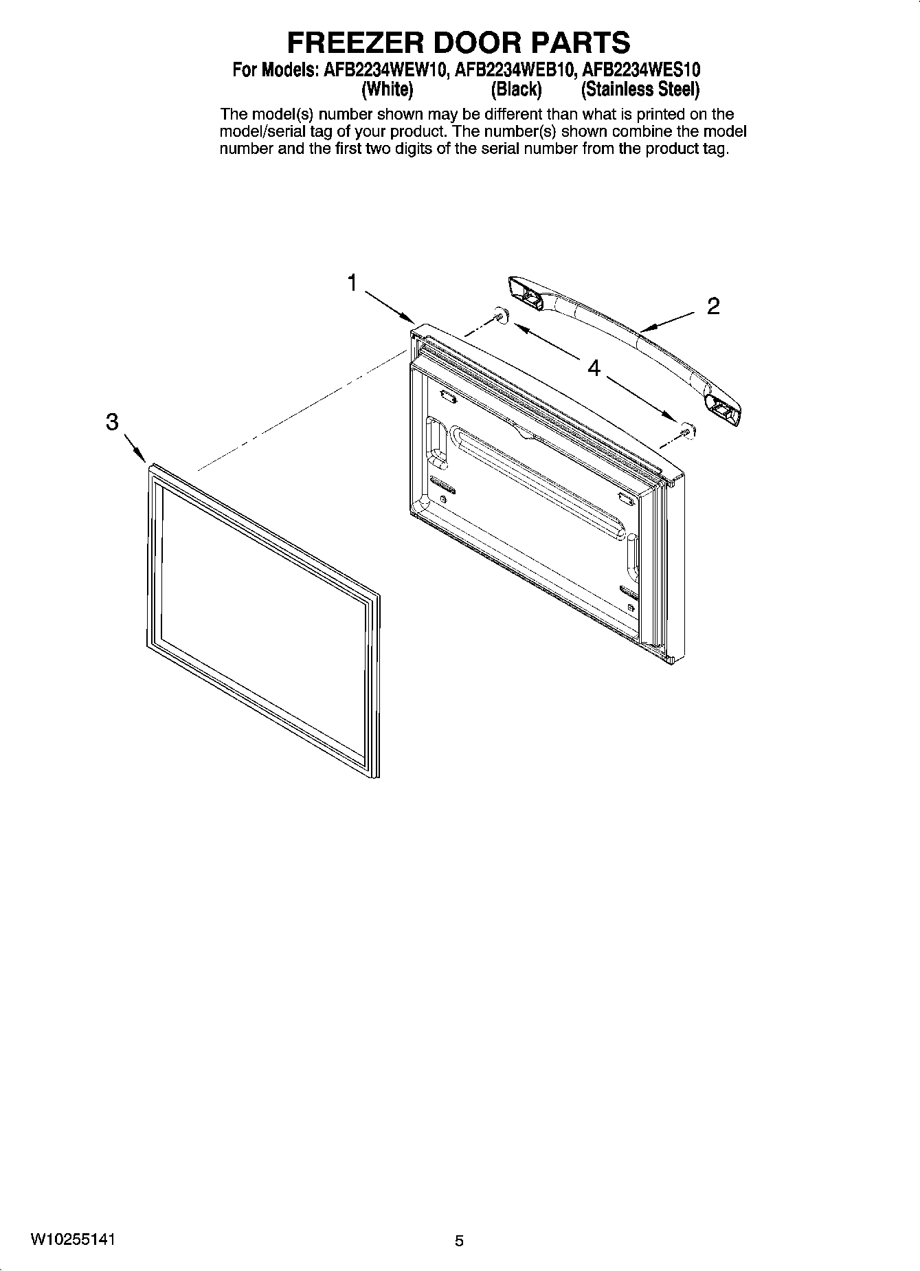 03 - FREEZER DOOR PARTS