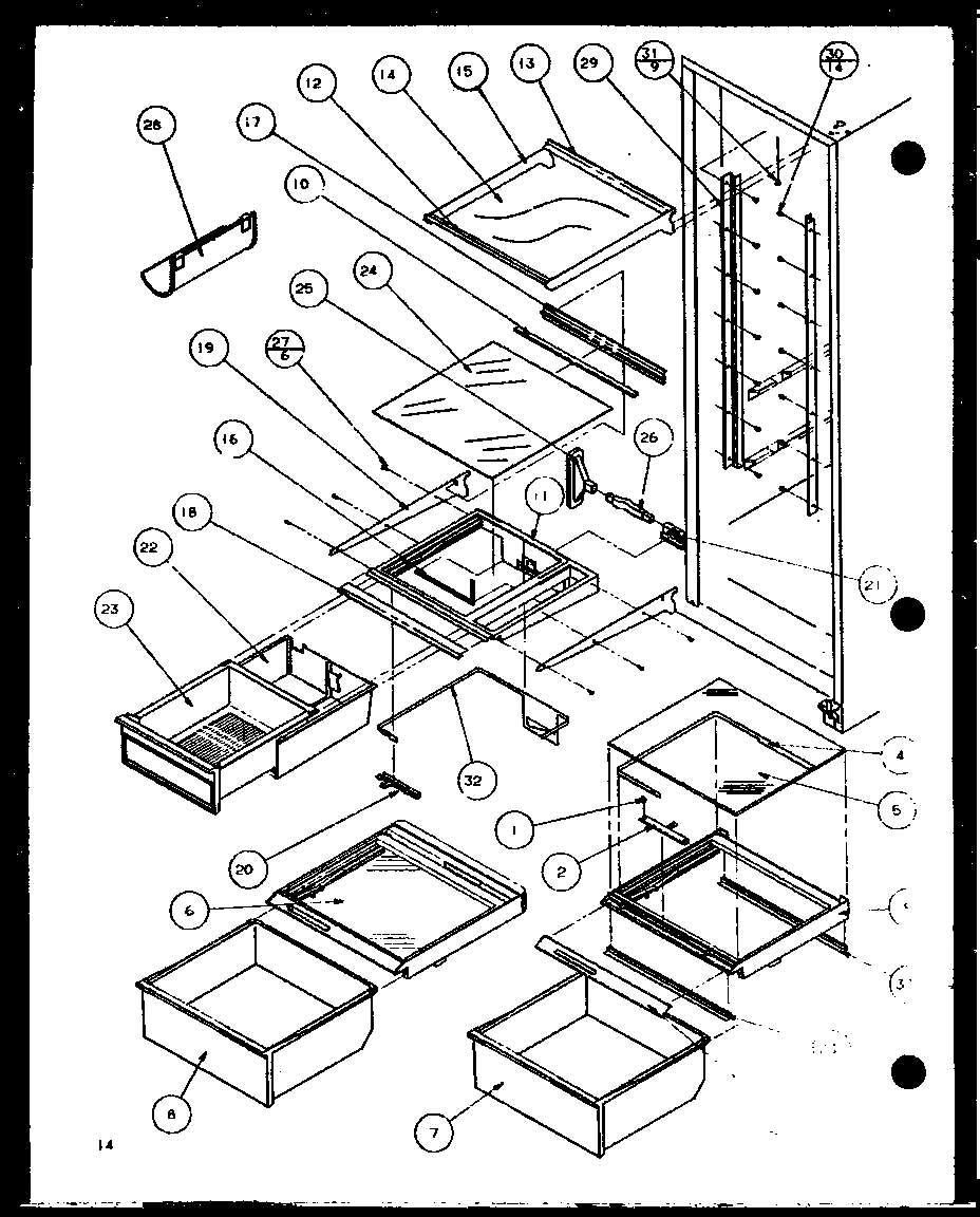 14 - REF SHELVING AND DRAWERS