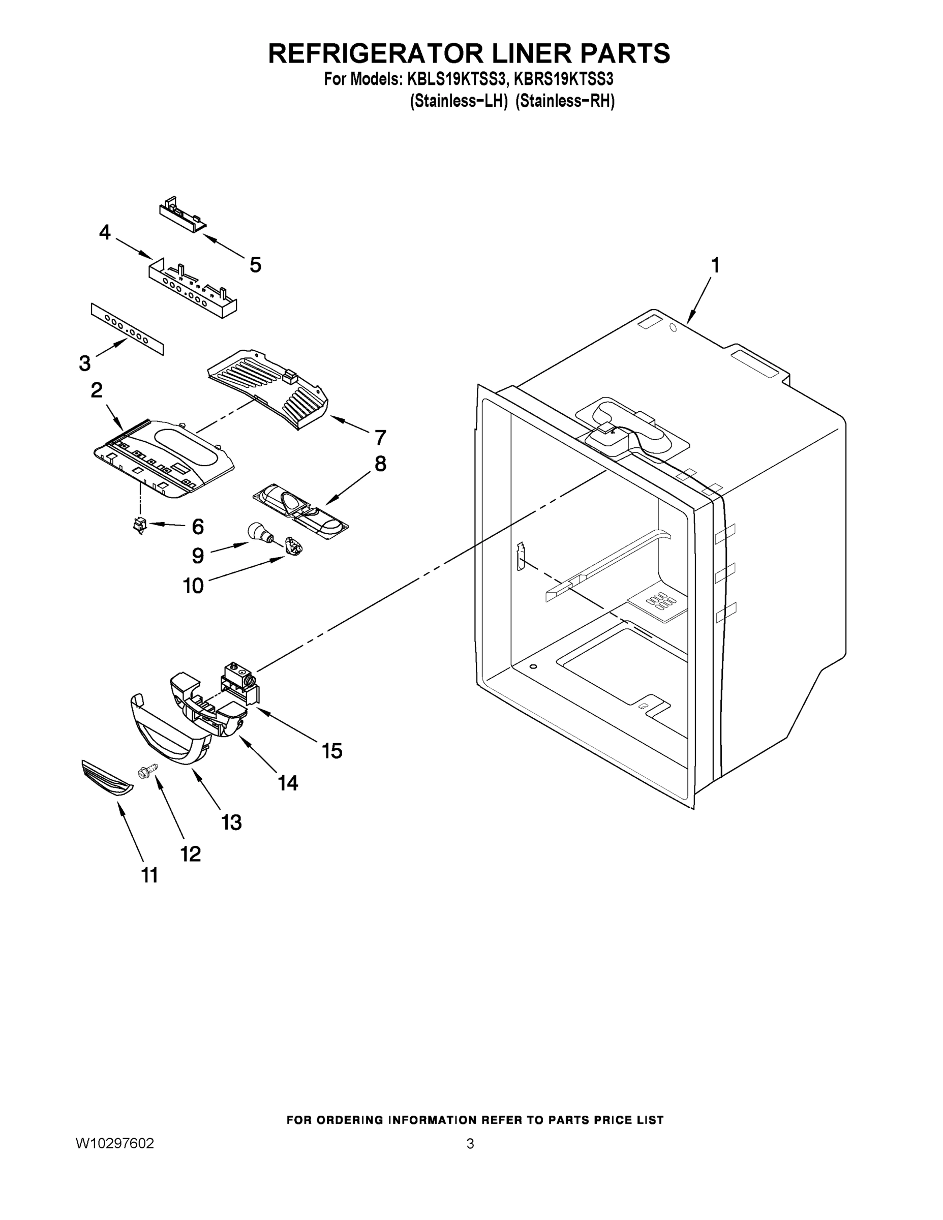 02 - FREEZER LINER PARTS