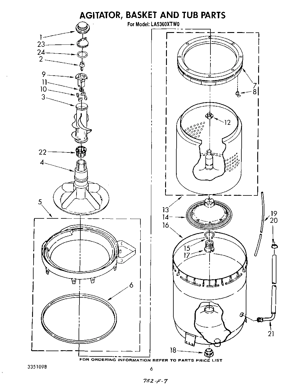 04 - AGITATOR, BASKET AND TUB