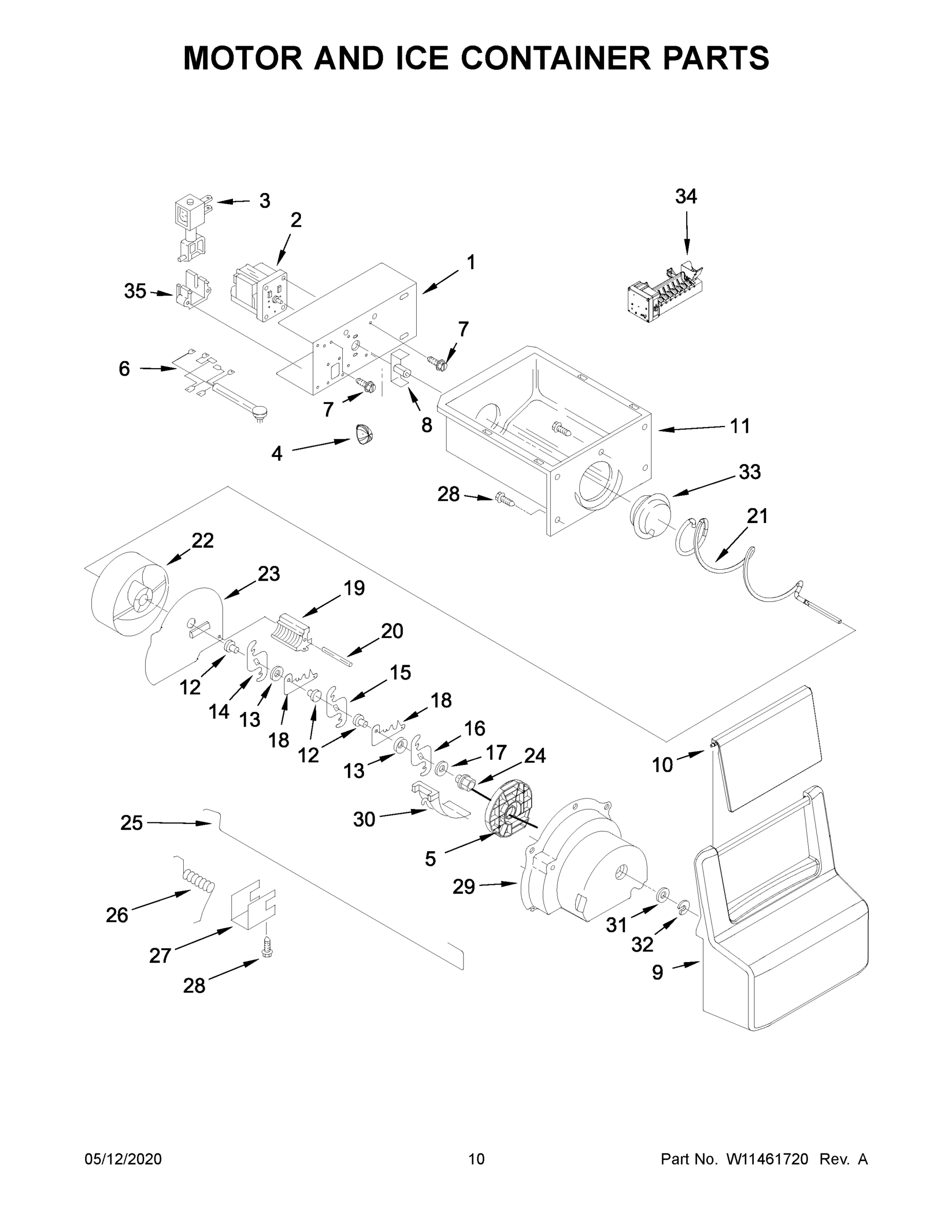 06 - MOTOR AND ICE CONTAINER PARTS