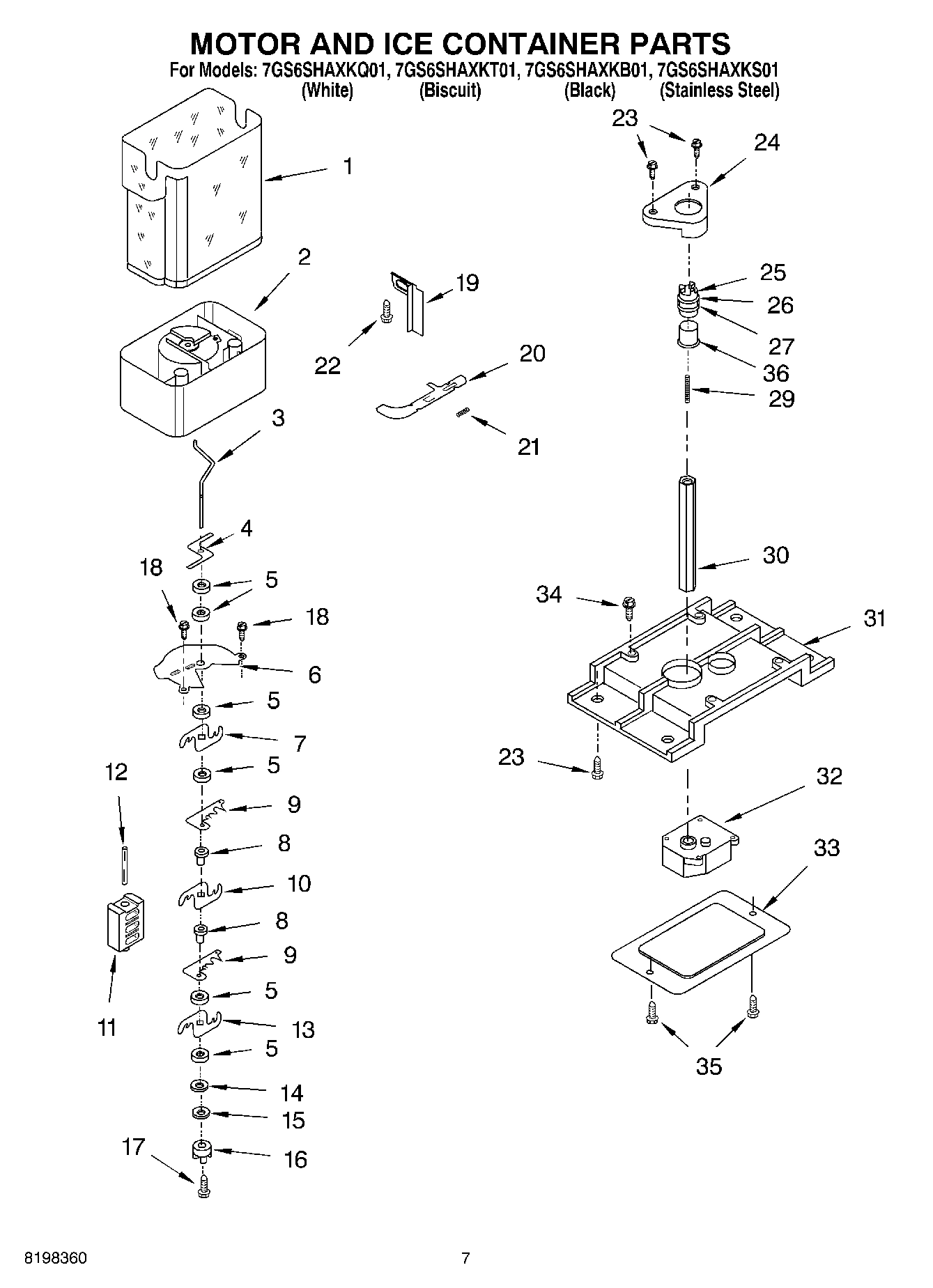05 - MOTOR AND ICE CONTAINER