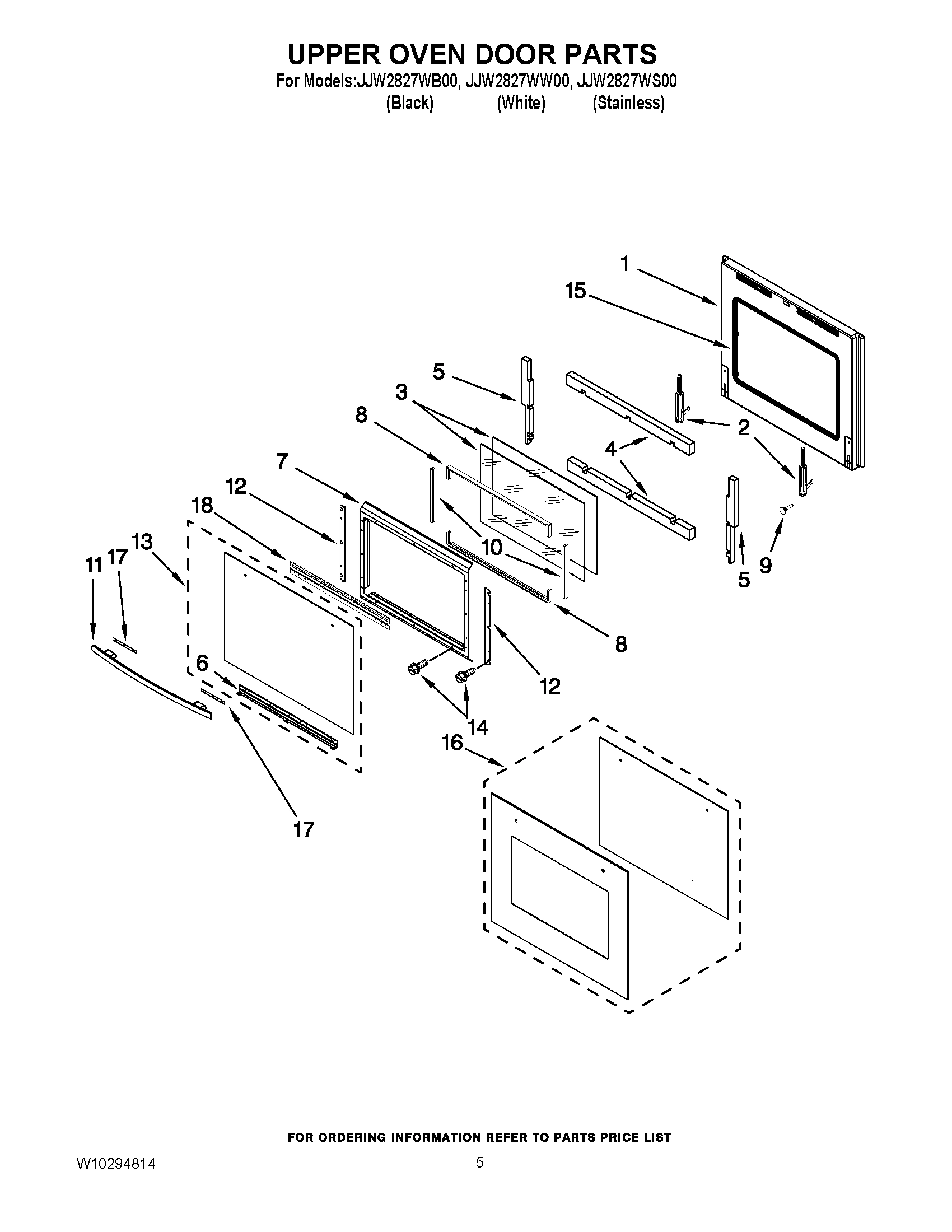 03 - UPPER OVEN DOOR PARTS