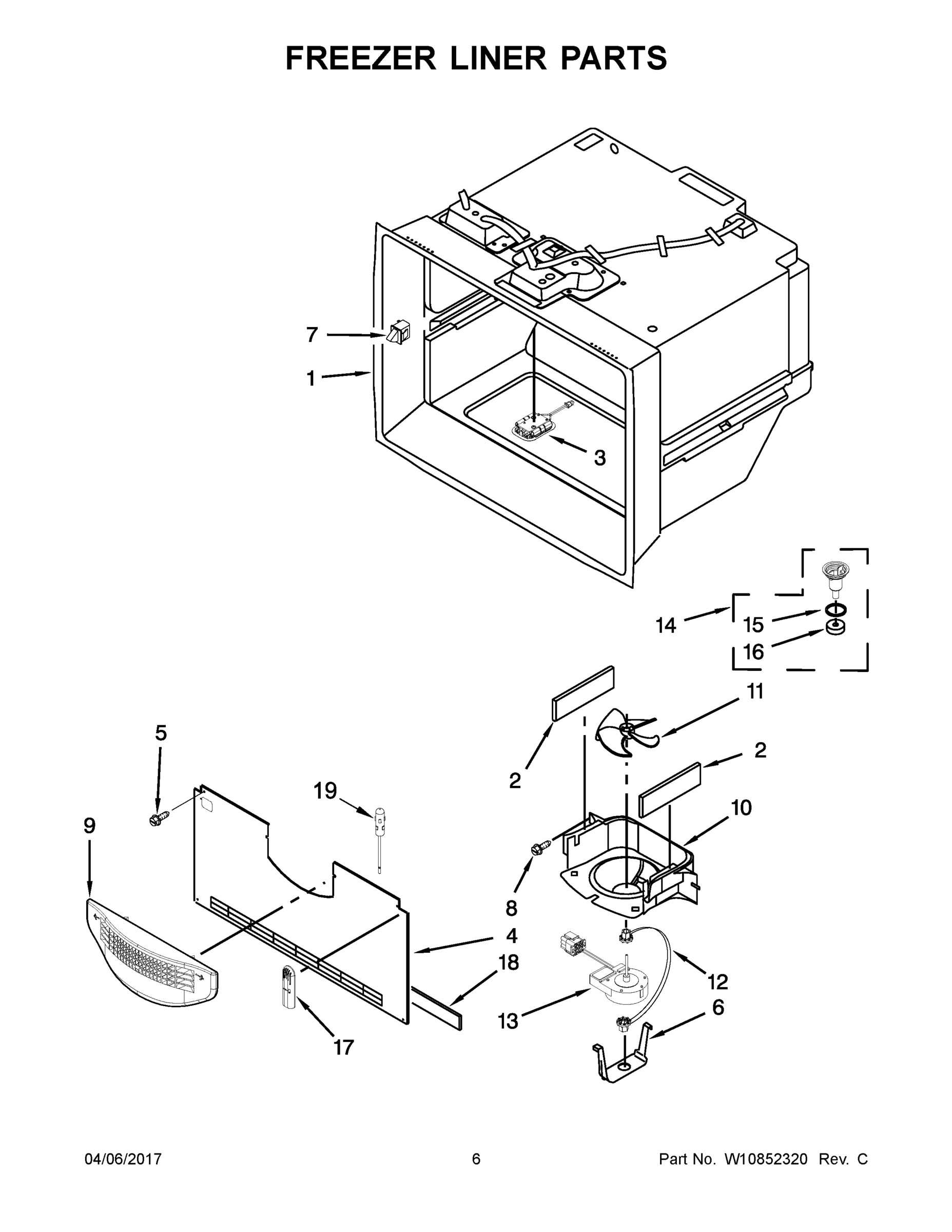 04 - FREEZER LINER PARTS