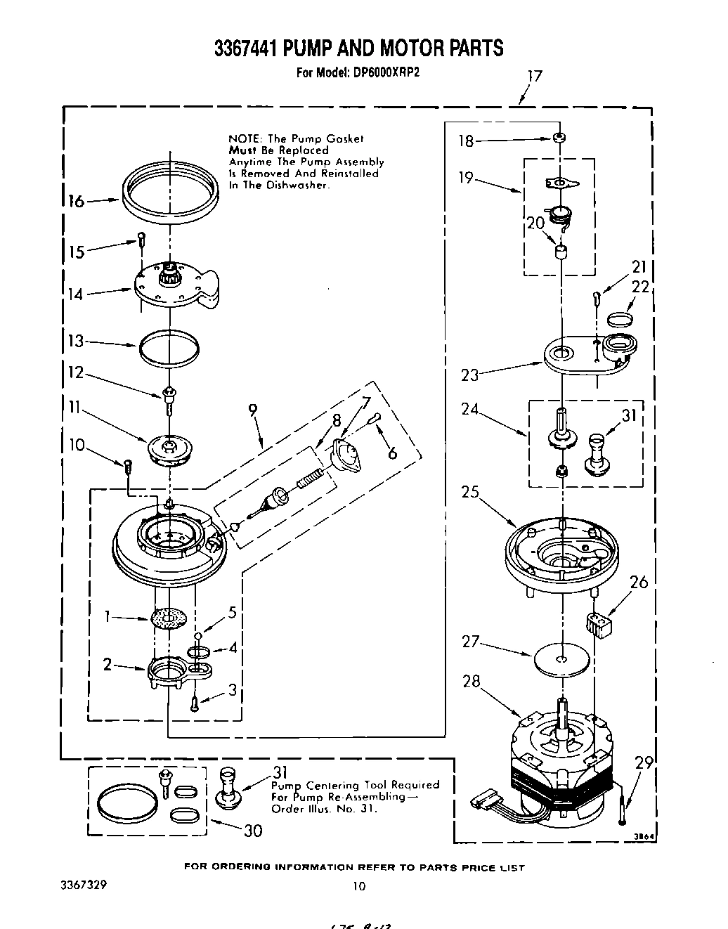 07 - 3367441 PUMP AND MOTOR