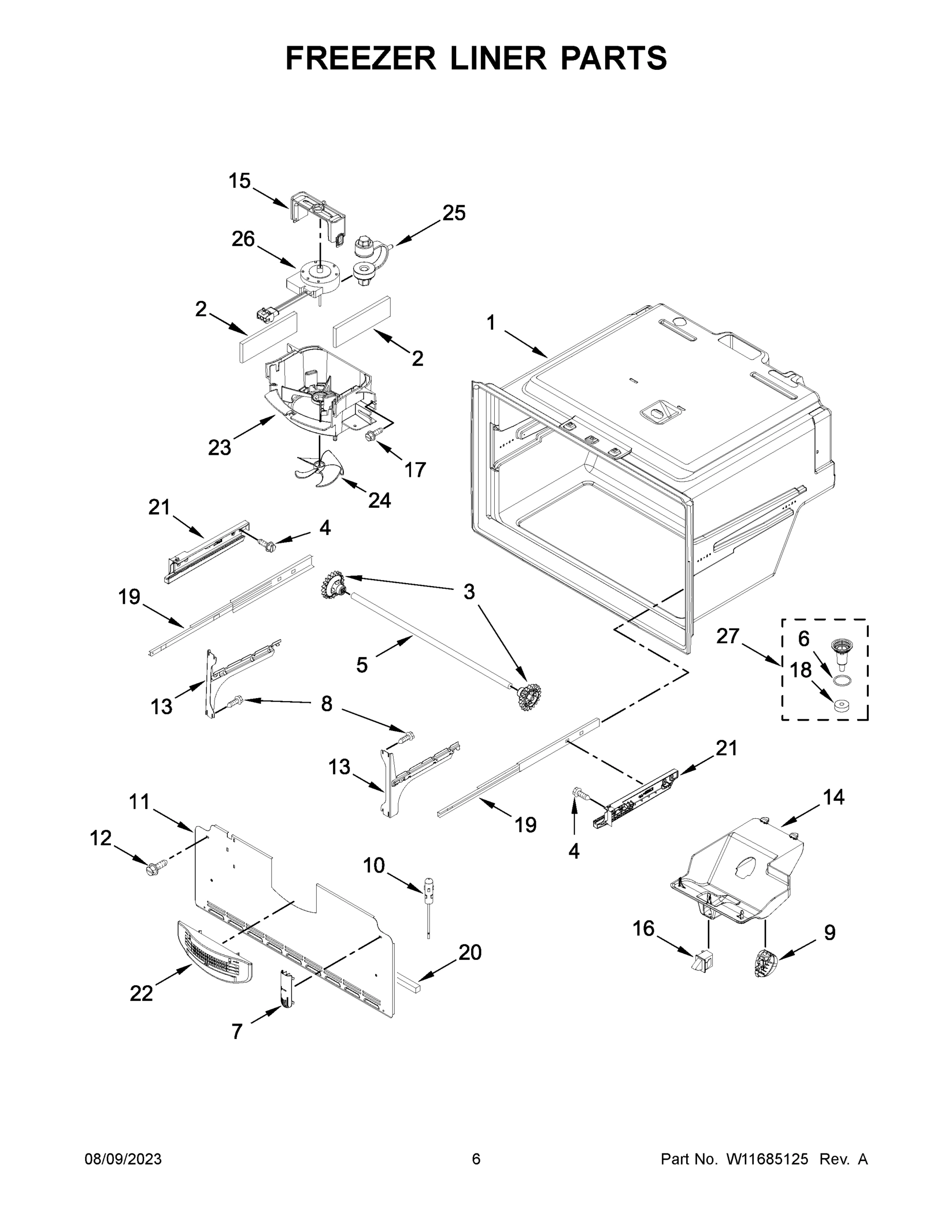 04 - FREEZER LINER PARTS