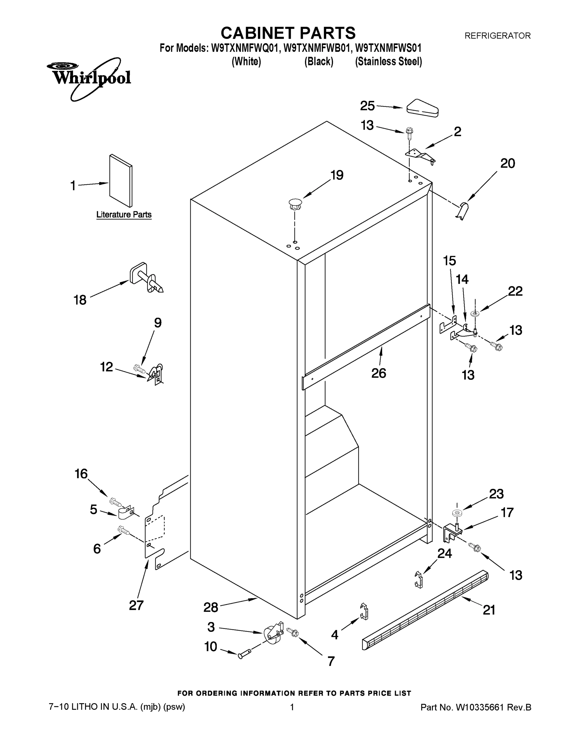 01 - CABINET PARTS