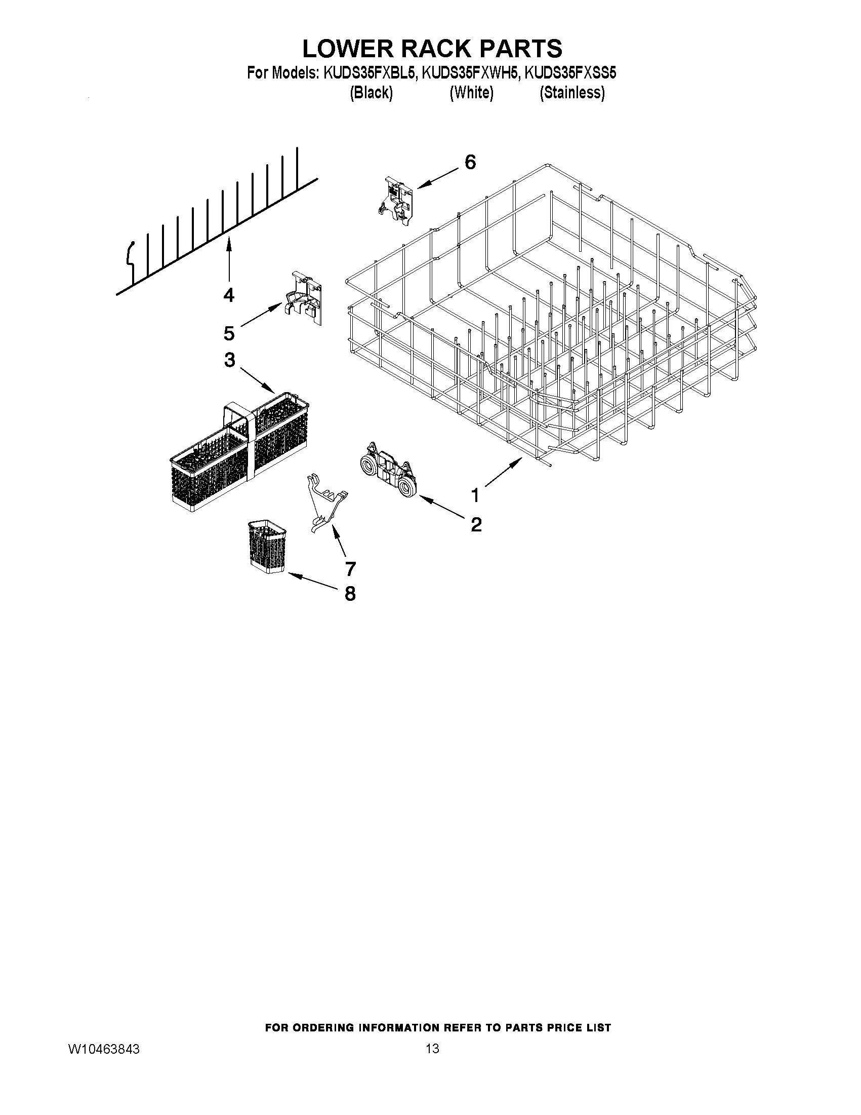10 - LOWER RACK PARTS
