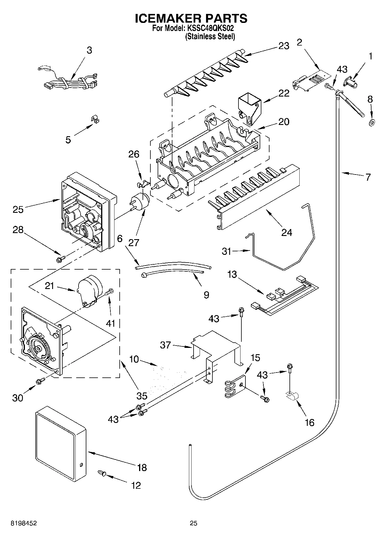 15 - ICEMAKER PARTS