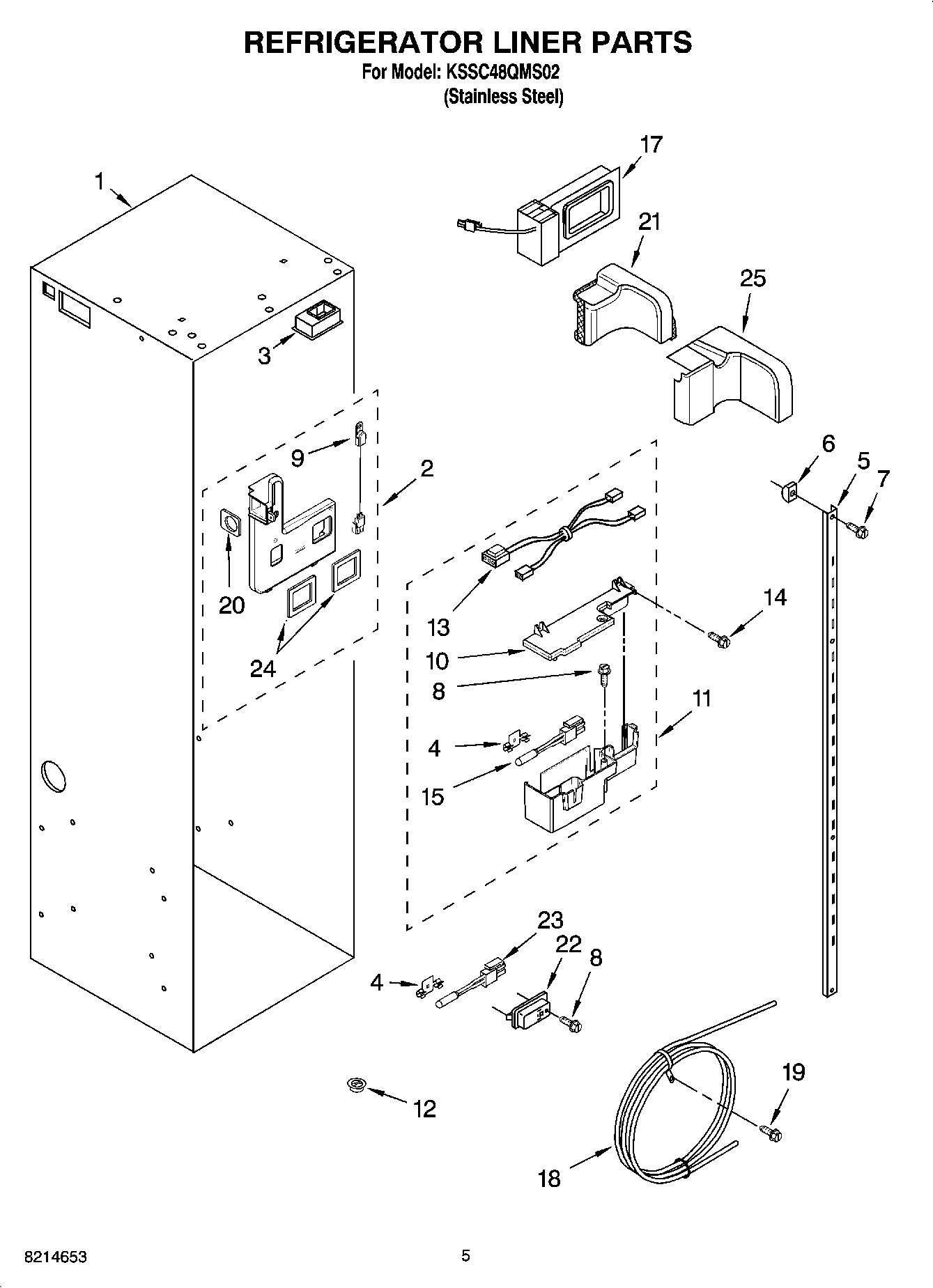 04 - REFRIGERATOR LINER PARTS