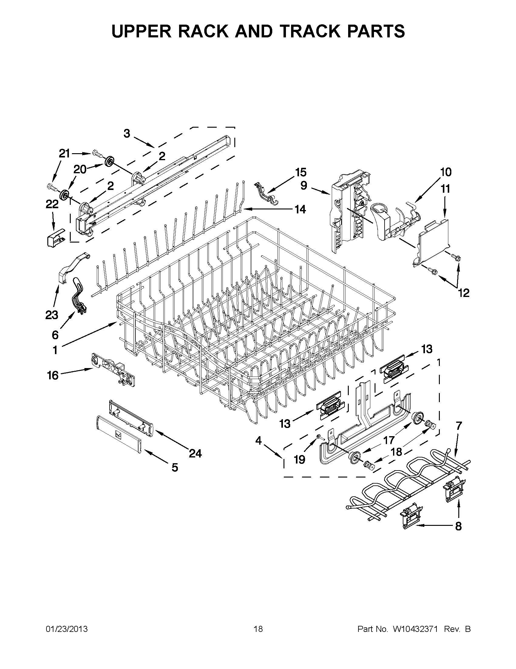 09 - UPPER RACK AND TRACK PARTS