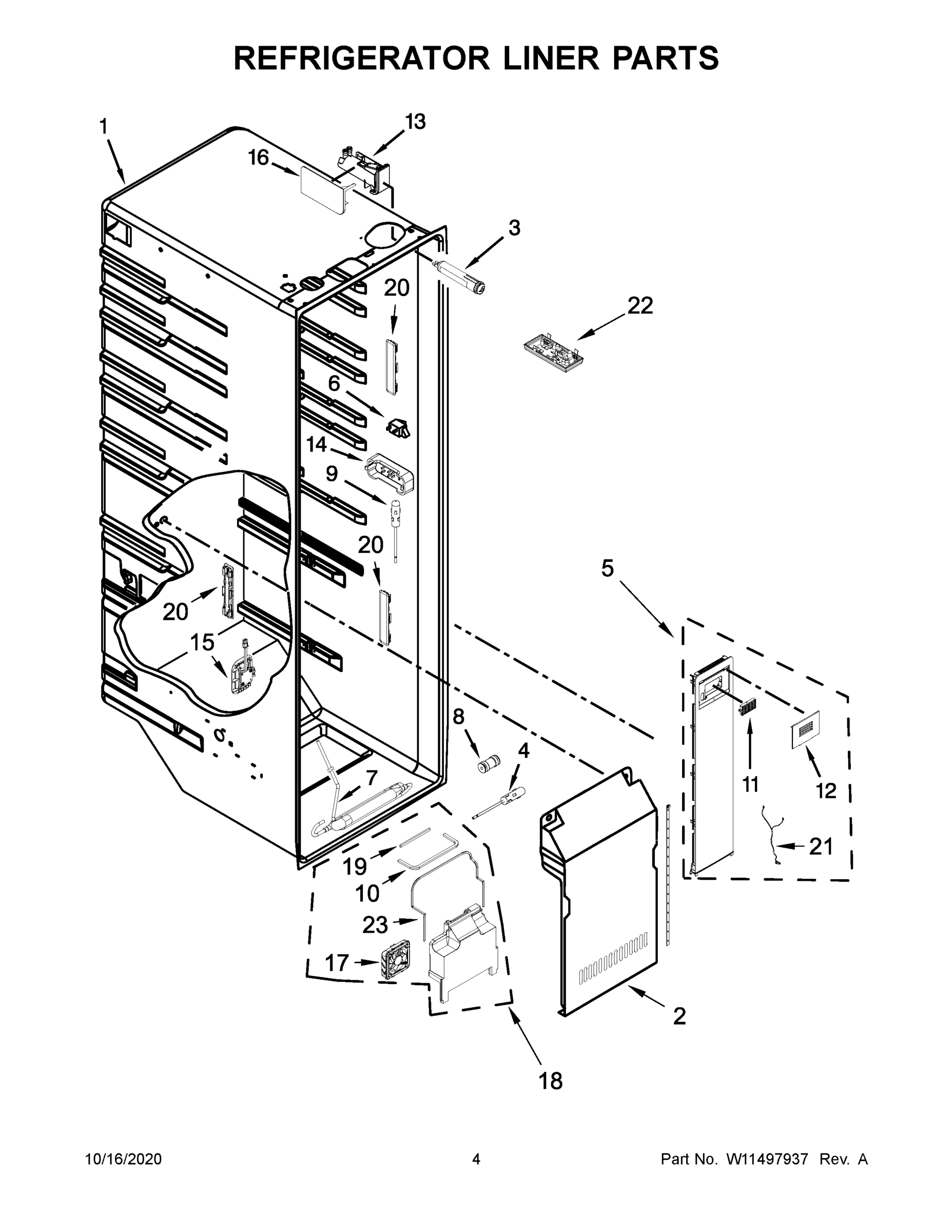 03 - REFRIGERATOR LINER PARTS