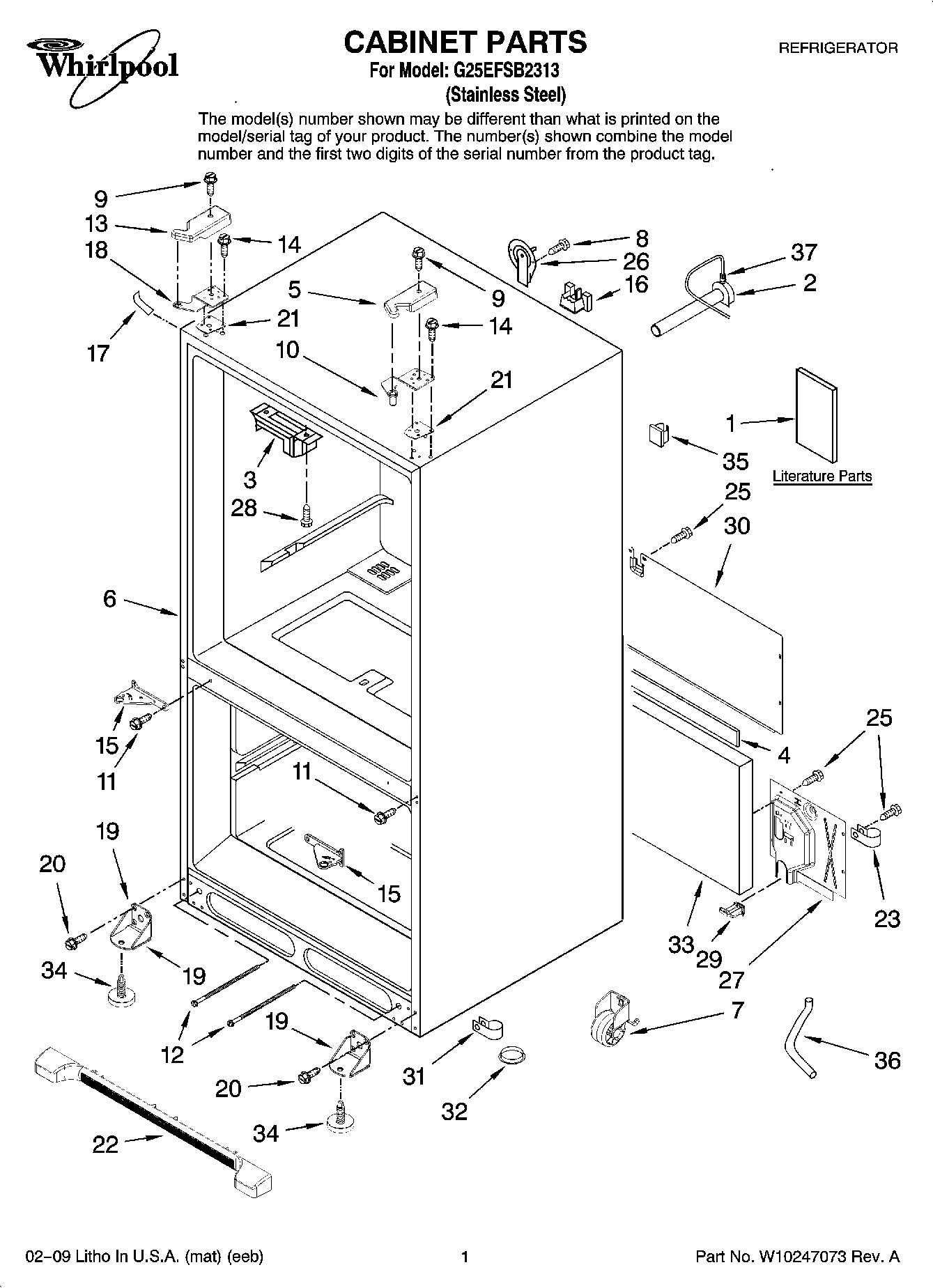01 - CABINET PARTS