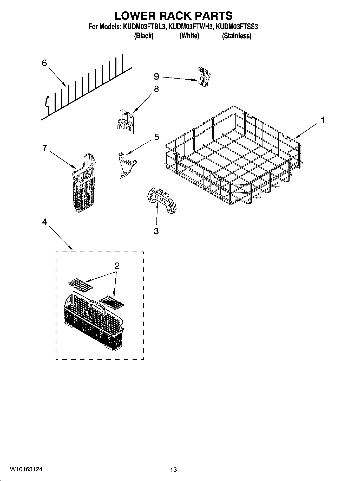 10 - LOWER RACK PARTS