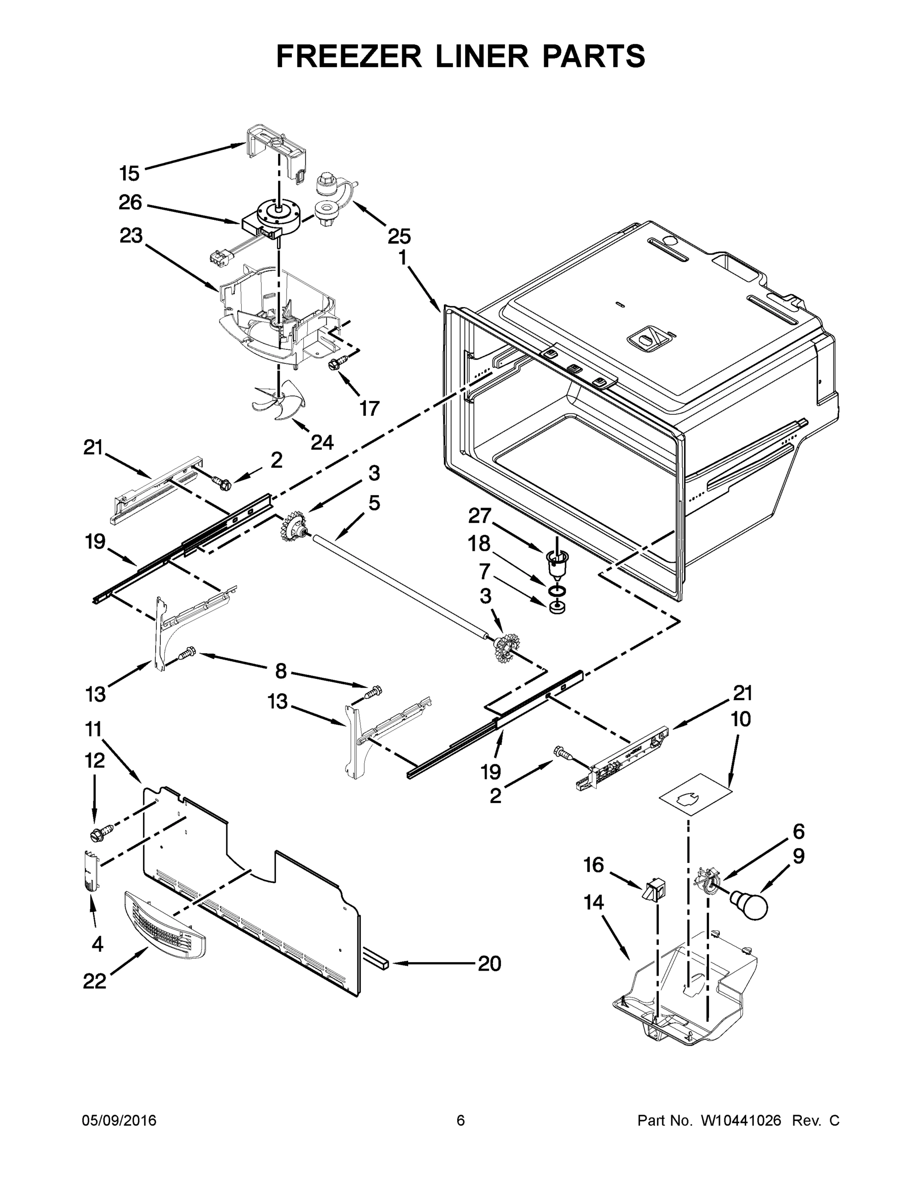 04 - FREEZER LINER PARTS