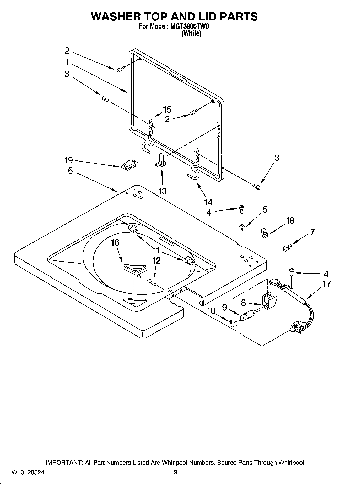 06 - WASHER TOP AND LID PARTS
