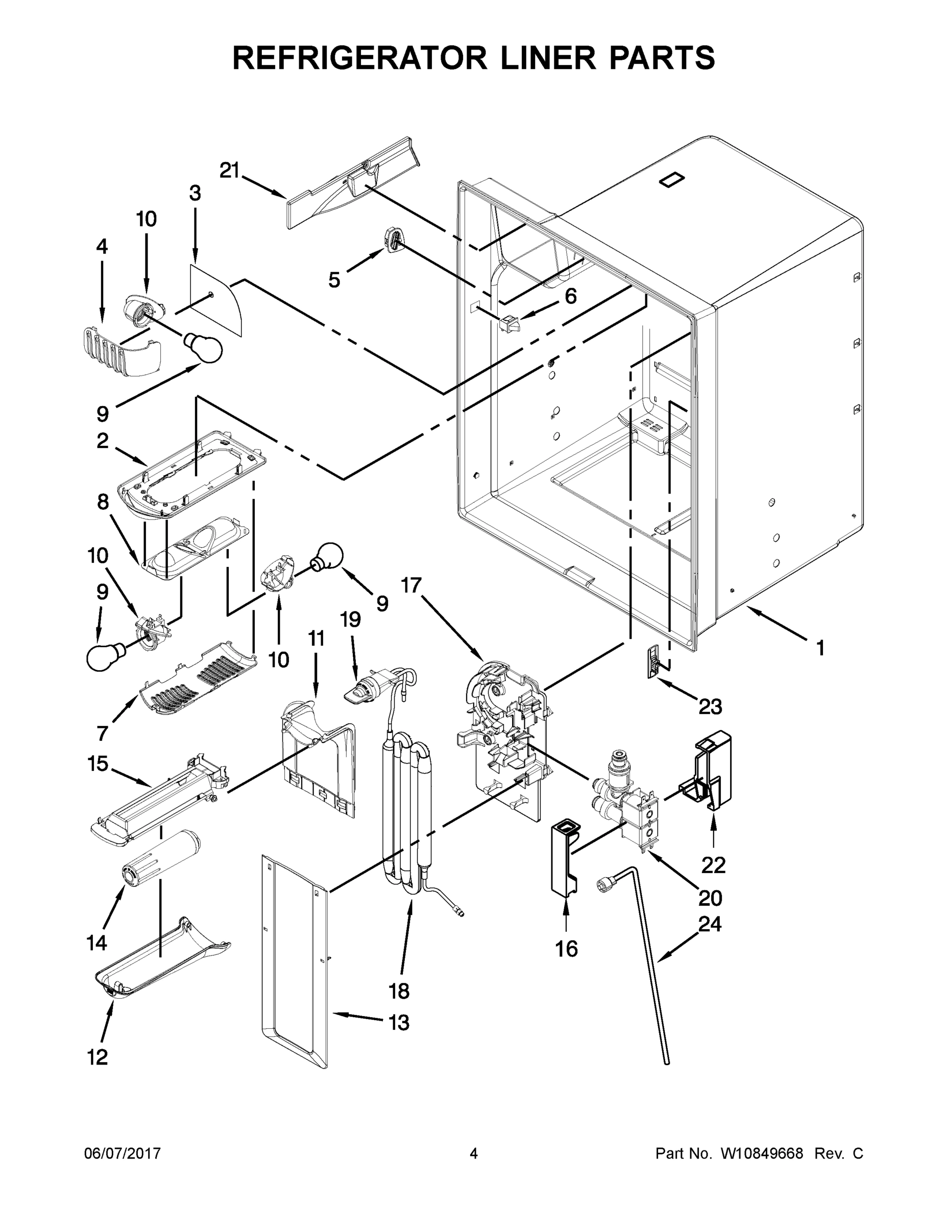 03 - REFRIGERATOR LINER PARTS