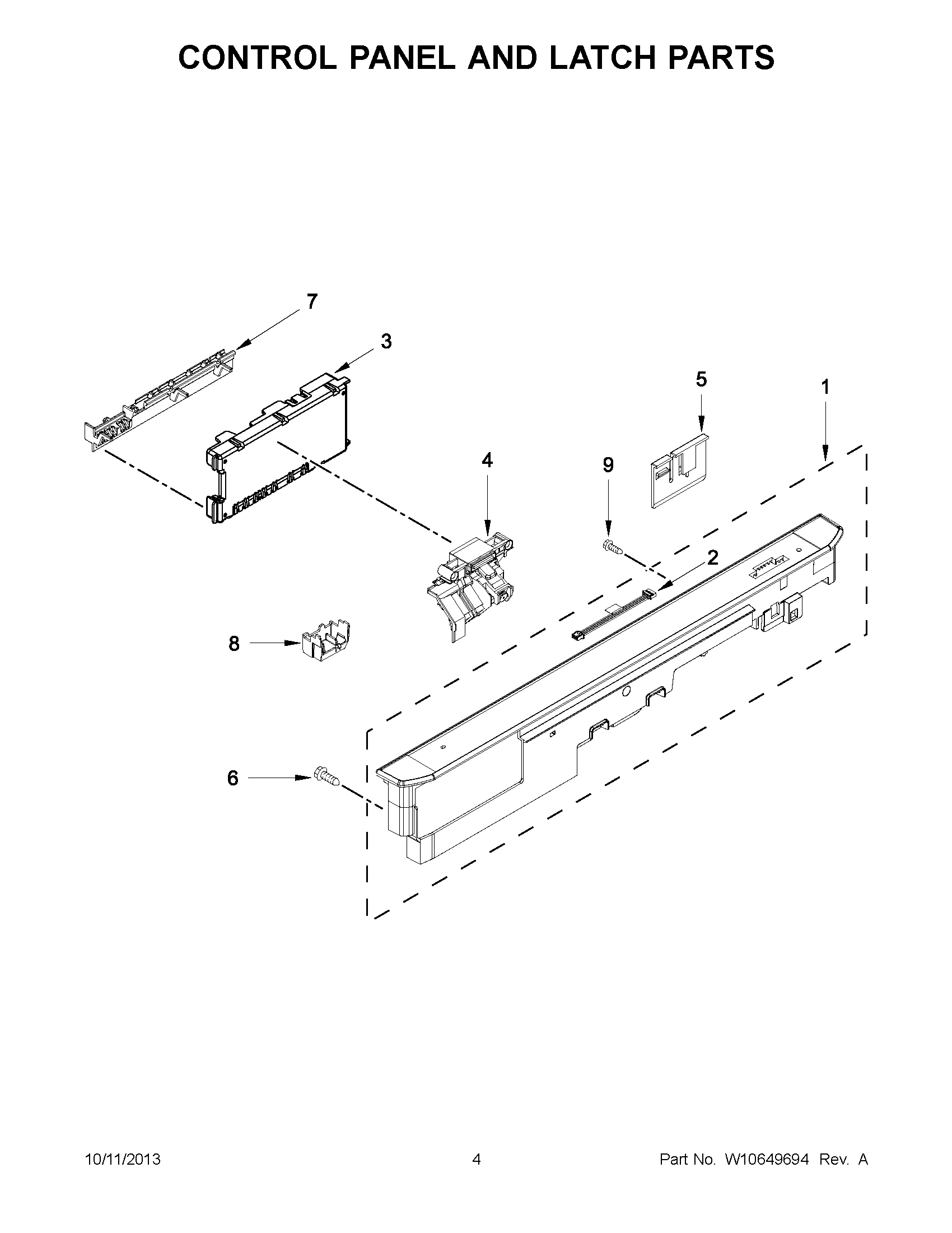 03 - CONTROL PANEL AND LATCH PARTS